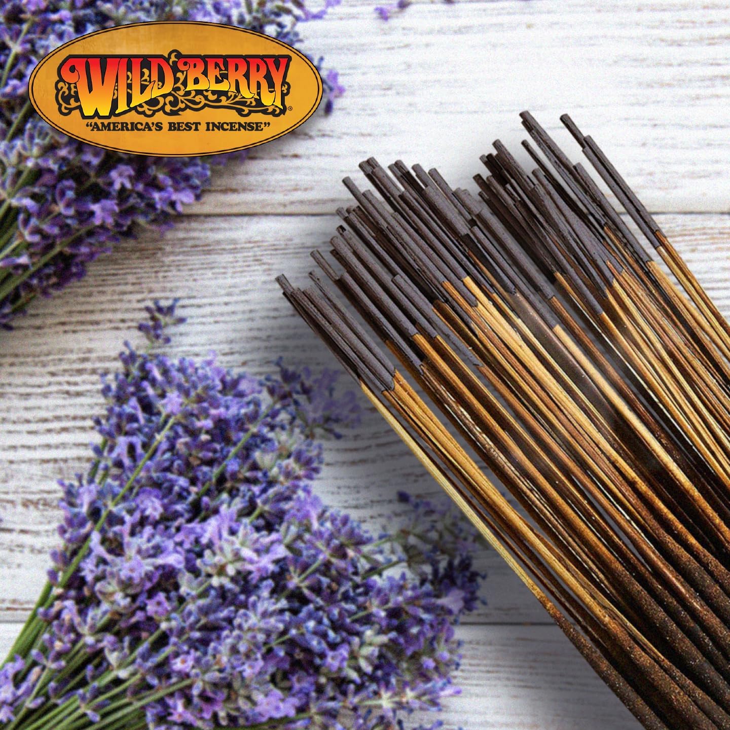 Wild Berry Incense Sticks - Lavender - Warm Lavender Fragrance with Lemon and Camphor - Hand Dipped in The USA (100 Count)