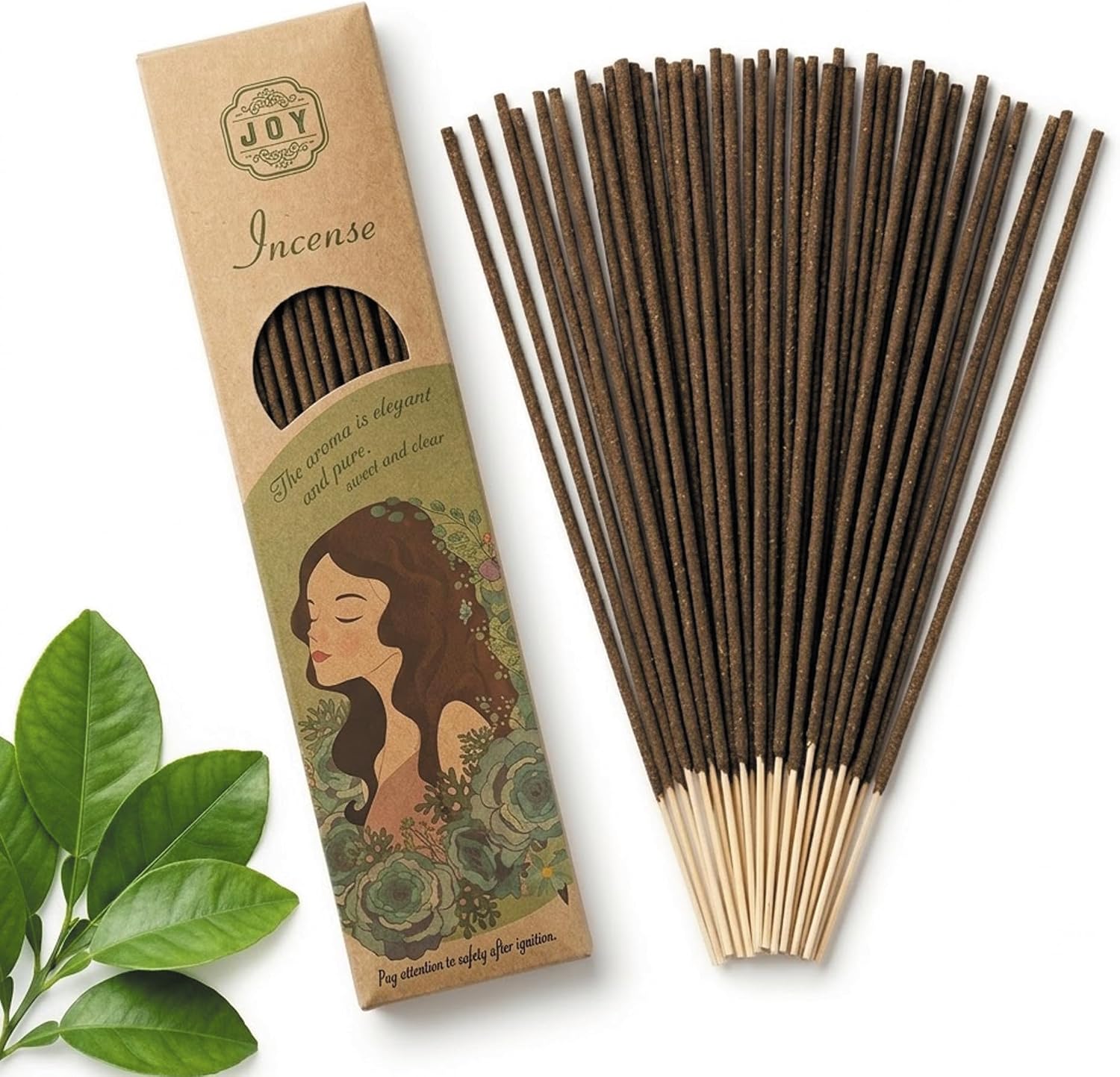 Oolong Tea Incense Sticks - Fresh Tea Aroma for Focus & Refreshment - 42 Sticks, 20cm, 35 Min Burn Time - Natural Home Fragrance for Study, Work, Meditation