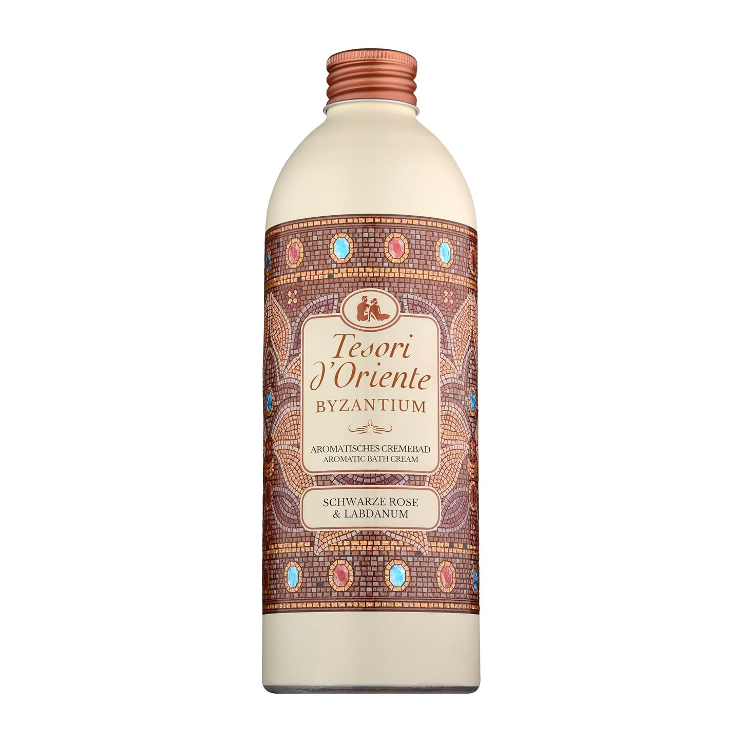 Tesori d'Oriente: "Byzantium" Aromatic Bath Cream, with Black Rose and Labdanum * 16.9 Fluid Ounces (500ml) Bottle * [ Italian Import ]