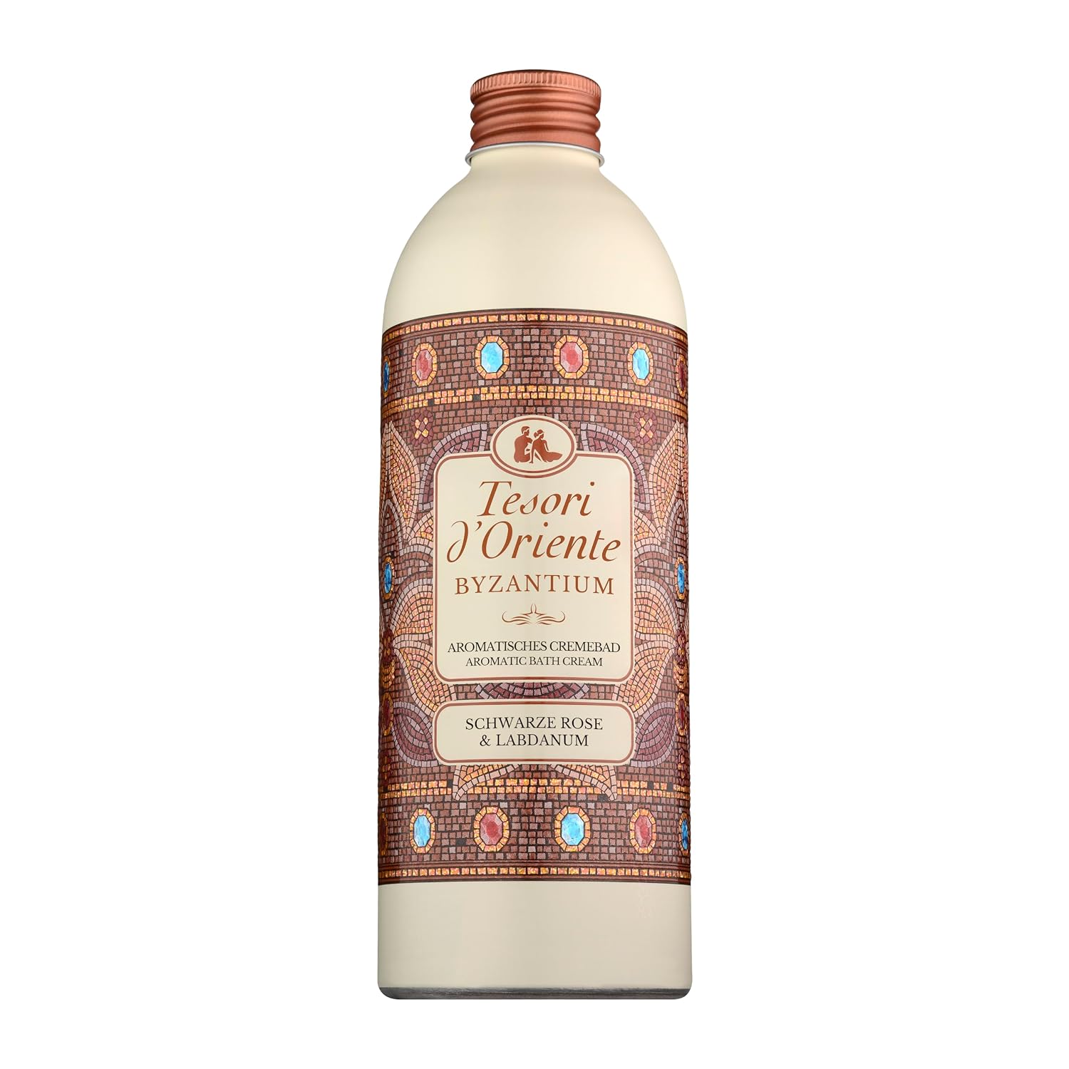 Tesori d'Oriente: "Byzantium" Aromatic Bath Cream, with Black Rose and Labdanum * 16.9 Fluid Ounces (500ml) Bottle * [ Italian Import ]