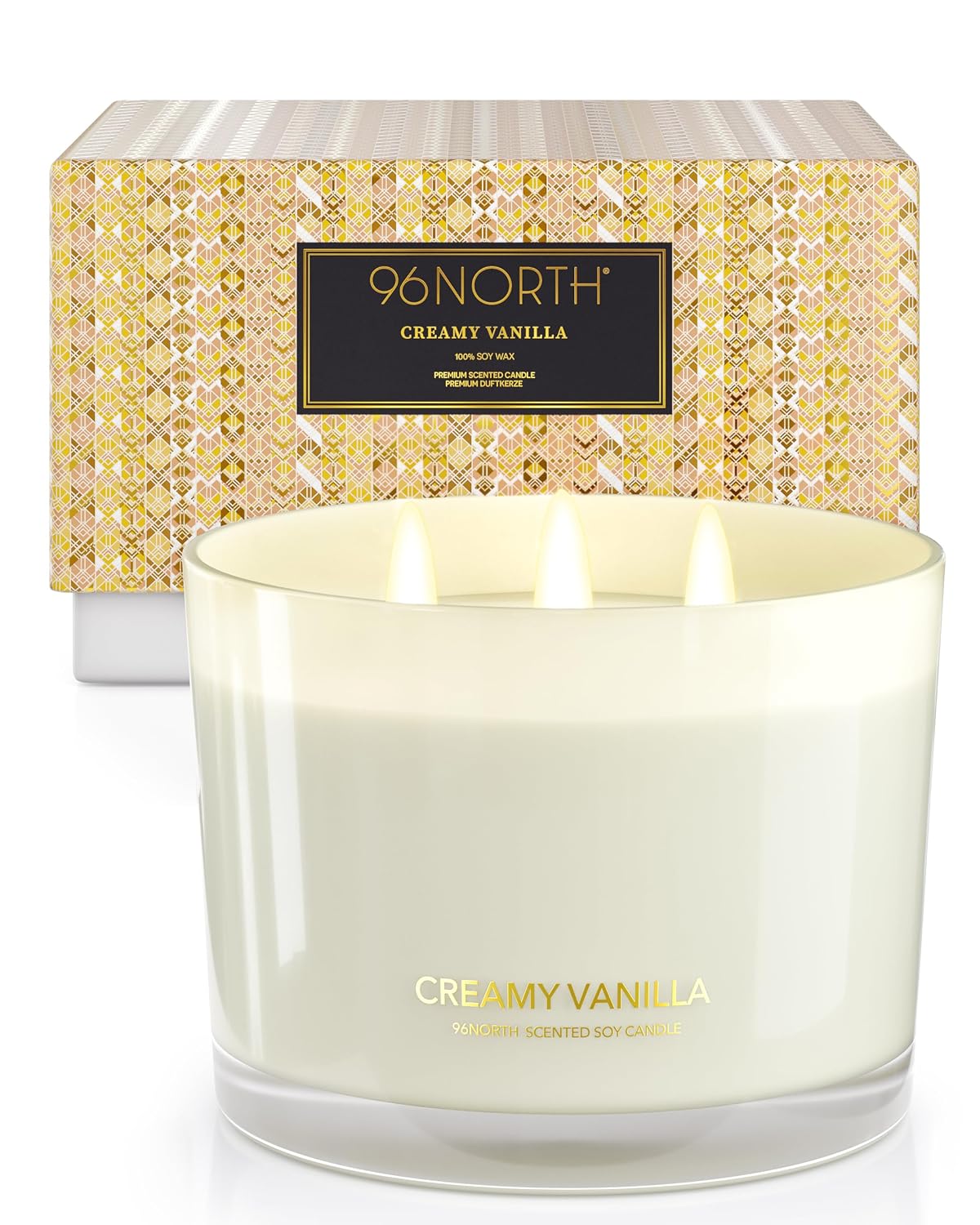 96NORTH Creamy Vanilla Scented Candles