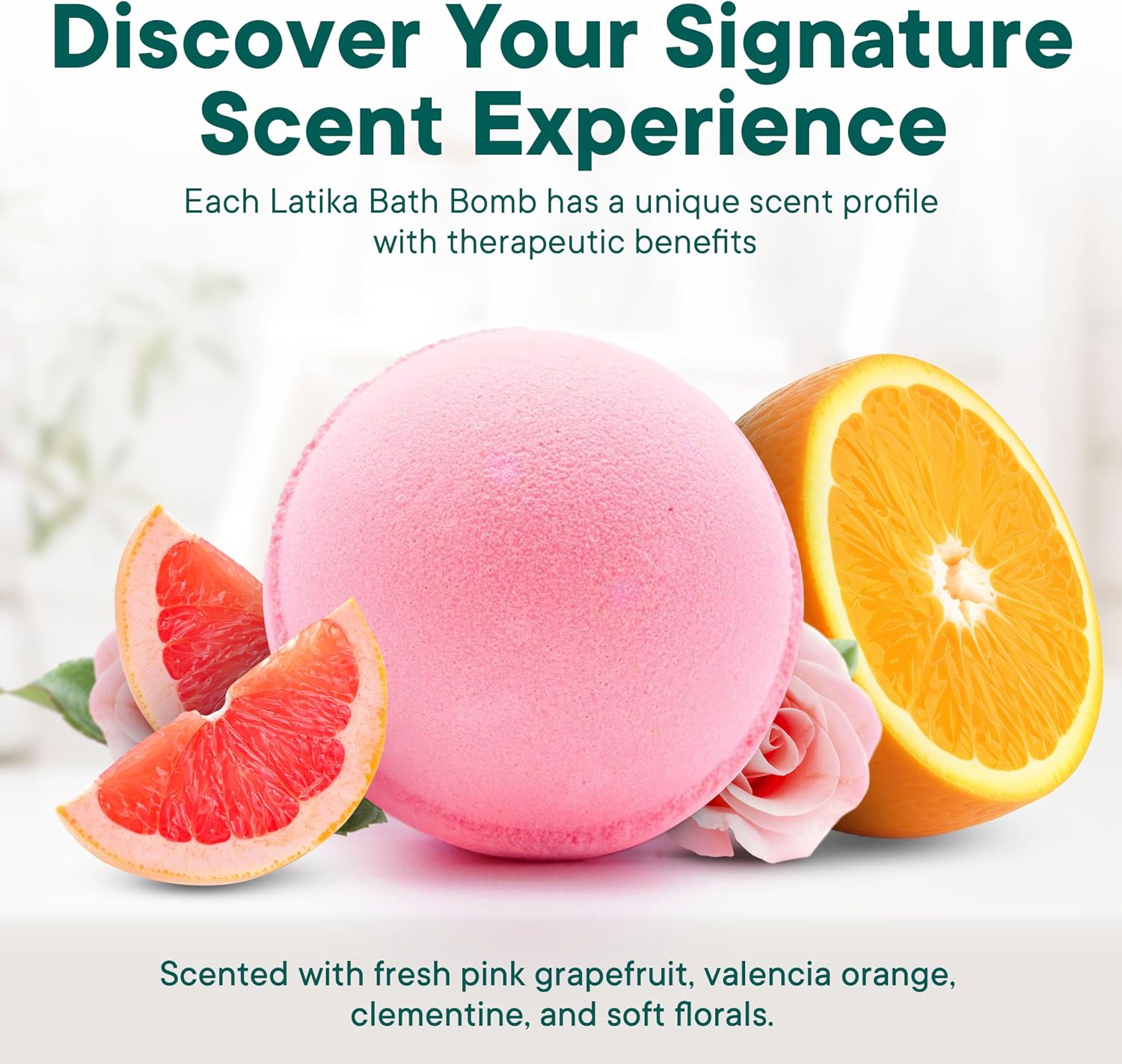Latika Pink Classic Bath Bomb Princess - Jasmine, Citrus Peel, Ginger Tea, and Nutmeg (3 Pack)
