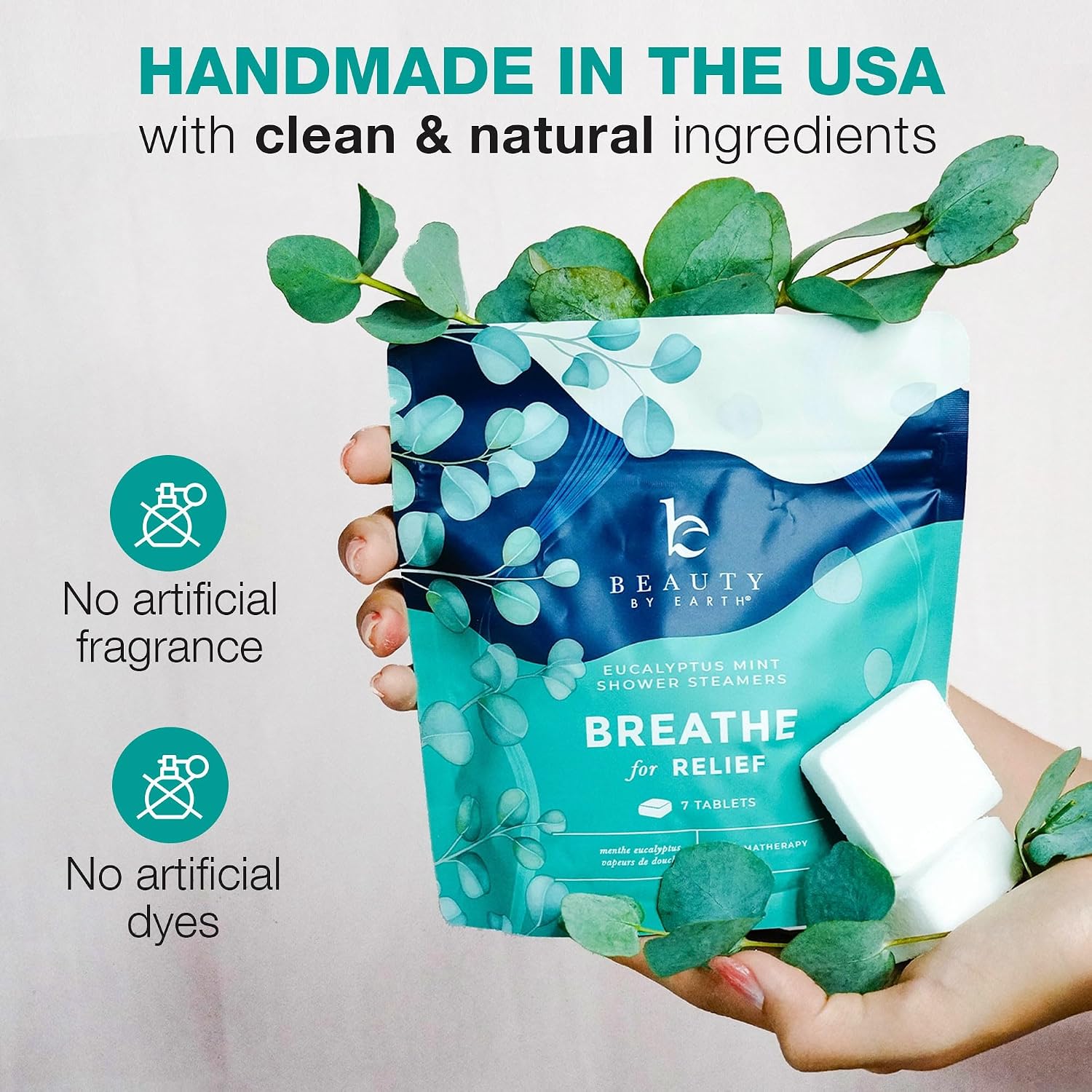 Shower Steamers Aromatherapy - USA Made with Natural Ingredients, Eucalyptus and Lavender Shower Bombs with Essential Oil, Self Care Gifts for Women & Men