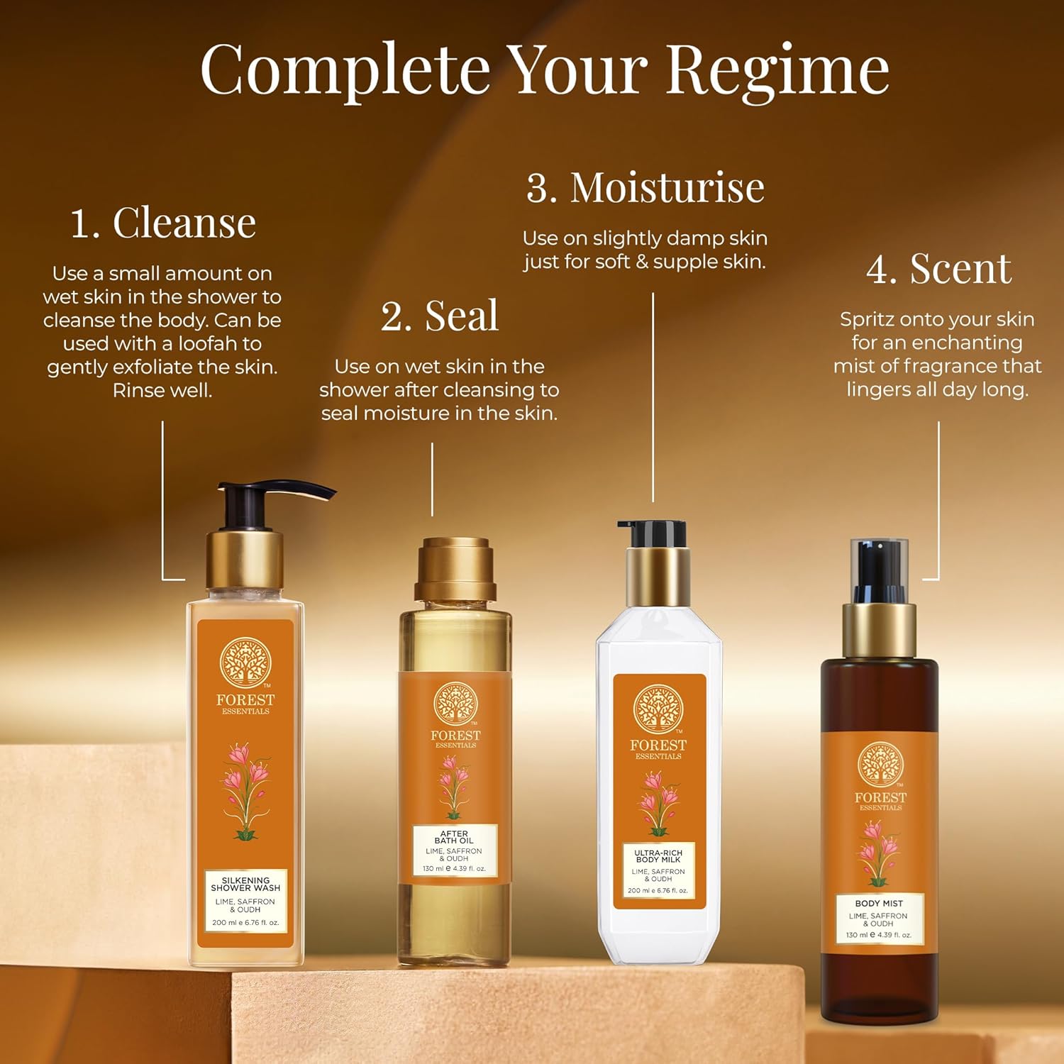 Forest Essentials Lime Saffron Oudh Bath Oil