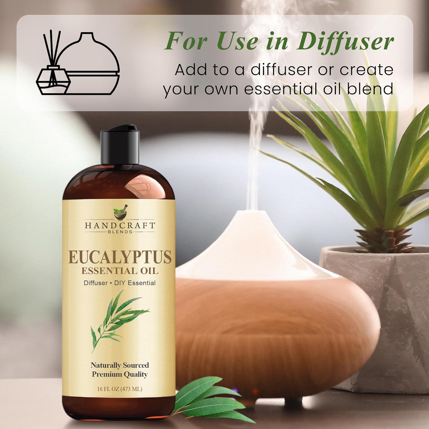 Handcraft Blends Eucalyptus Essential Oil - Huge 16 Fl Oz - for Candle Making, Soap Making, Diffusers, and Aromatherapy