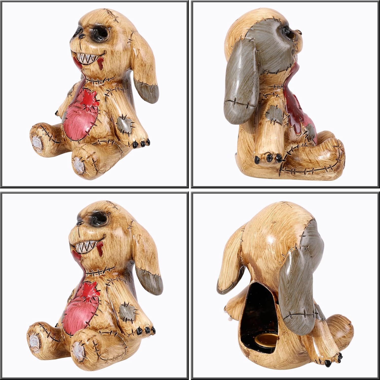 Cool Resin Doll Cone Incense Burner FriyGardcn Unique Incense Holder Desktop Indoor Halloween Decoration for Living Room，Bedroom，Yoga Room