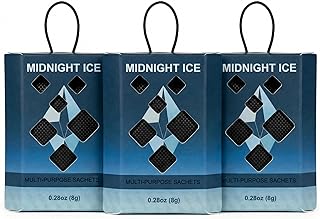 Midnight Ice Scented Sachets, 3 Pack Hanging Closet Deodorizer for Drawers, Wardrobes, Bags, Suitcases and Small Spaces