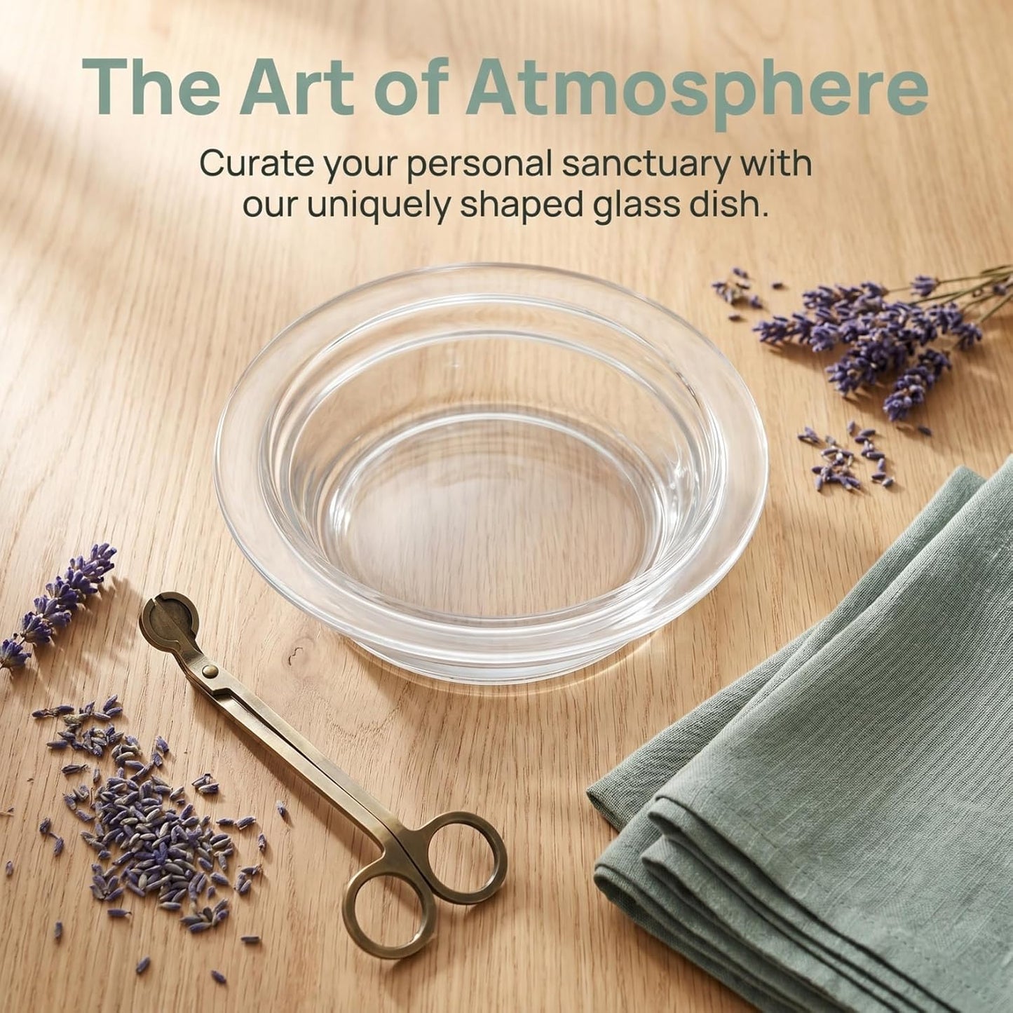 KESYOO 4.5 Inch Wax Warmer Dish: Transparent Glass Replacement Plate - Grass Hat Shape Candle Melt Liner for Bedroom - Aromatherapy Oil Heating