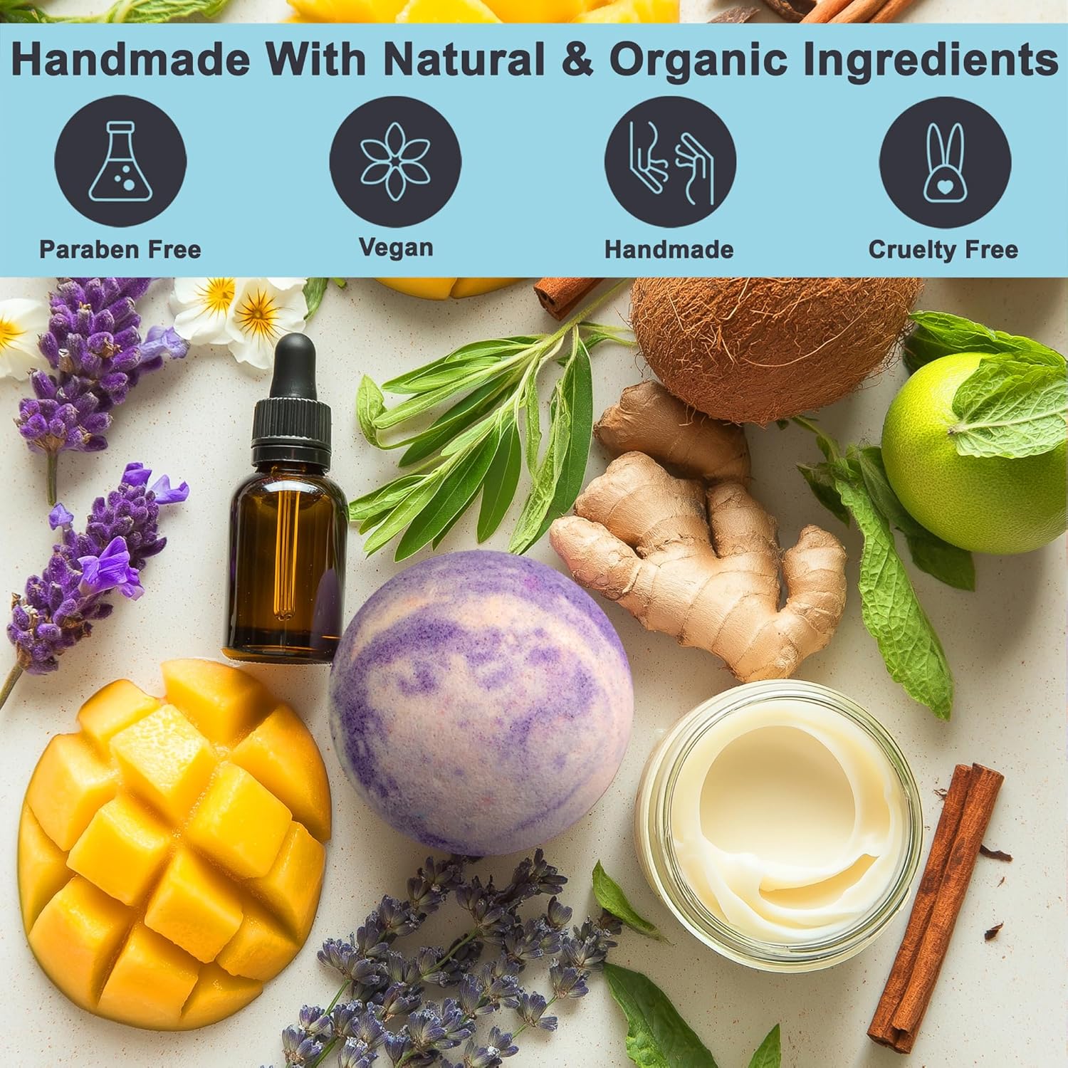 Aqua Elegante Luxury Bath Bombs for Men - Gift Set of 12 Large Bathbombs with Essential Oils, Shea Butter, Coconut Oil - No Stain, Natural, Vegan Moisturizing Spa Present for Dad, Husband, Boyfriend