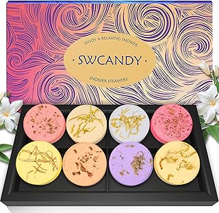Shower Steamers Aromatherapy SWCANDY 8 Pack Gifts for Mom - Wife, Daughter, Grandma, Women, Sister and Teen Girls Natural Essential Oils Home Spa Self Care Stress Relief Relaxation