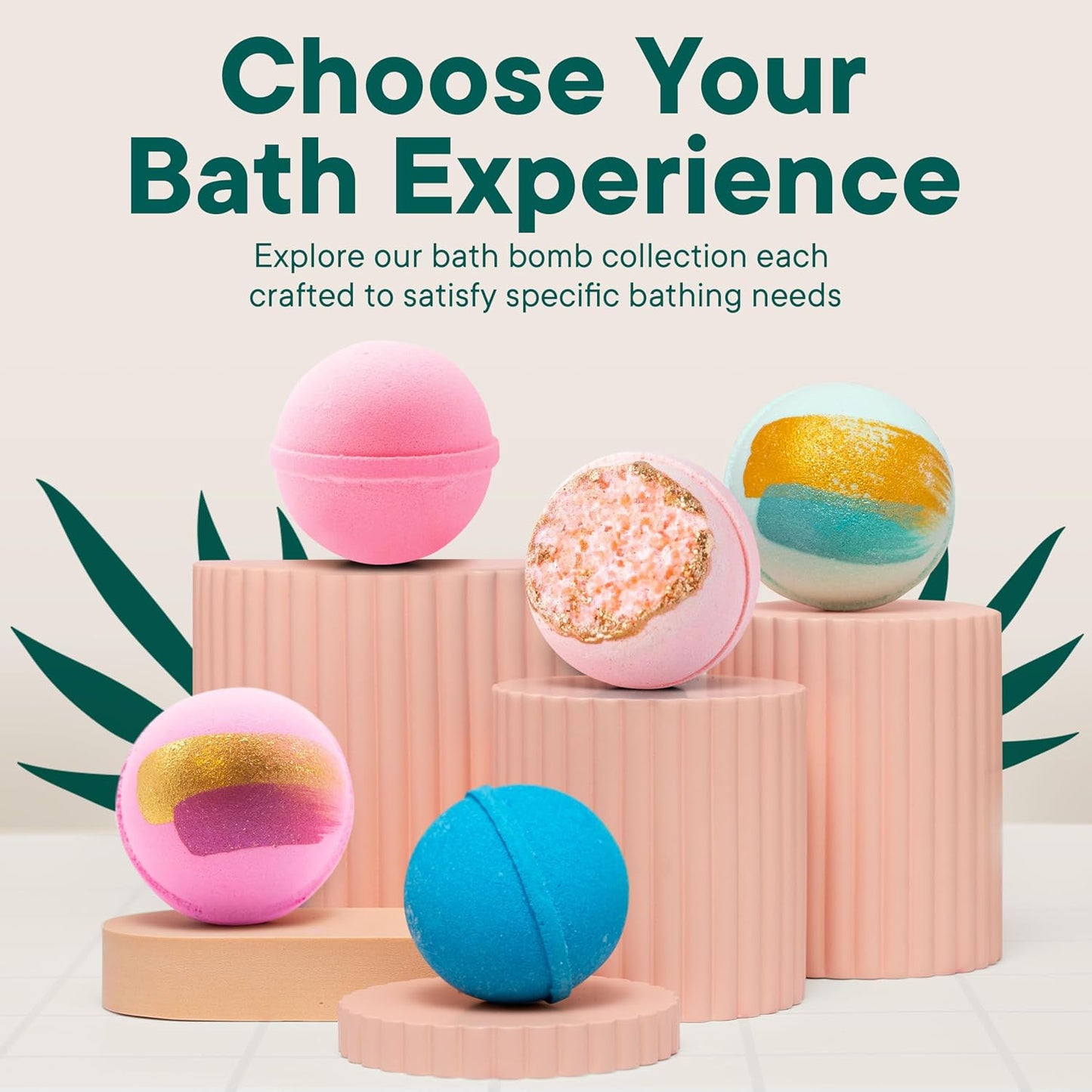 Latika Pink Classic Bath Bomb Princess - Jasmine, Citrus Peel, Ginger Tea, and Nutmeg (3 Pack)