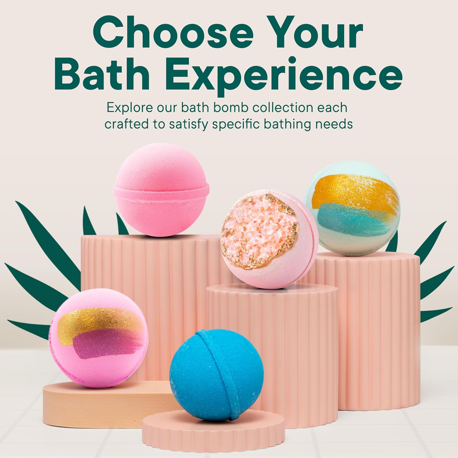 Latika Pink Classic Bath Bomb Princess - Jasmine, Citrus Peel, Ginger Tea, and Nutmeg (3 Pack)