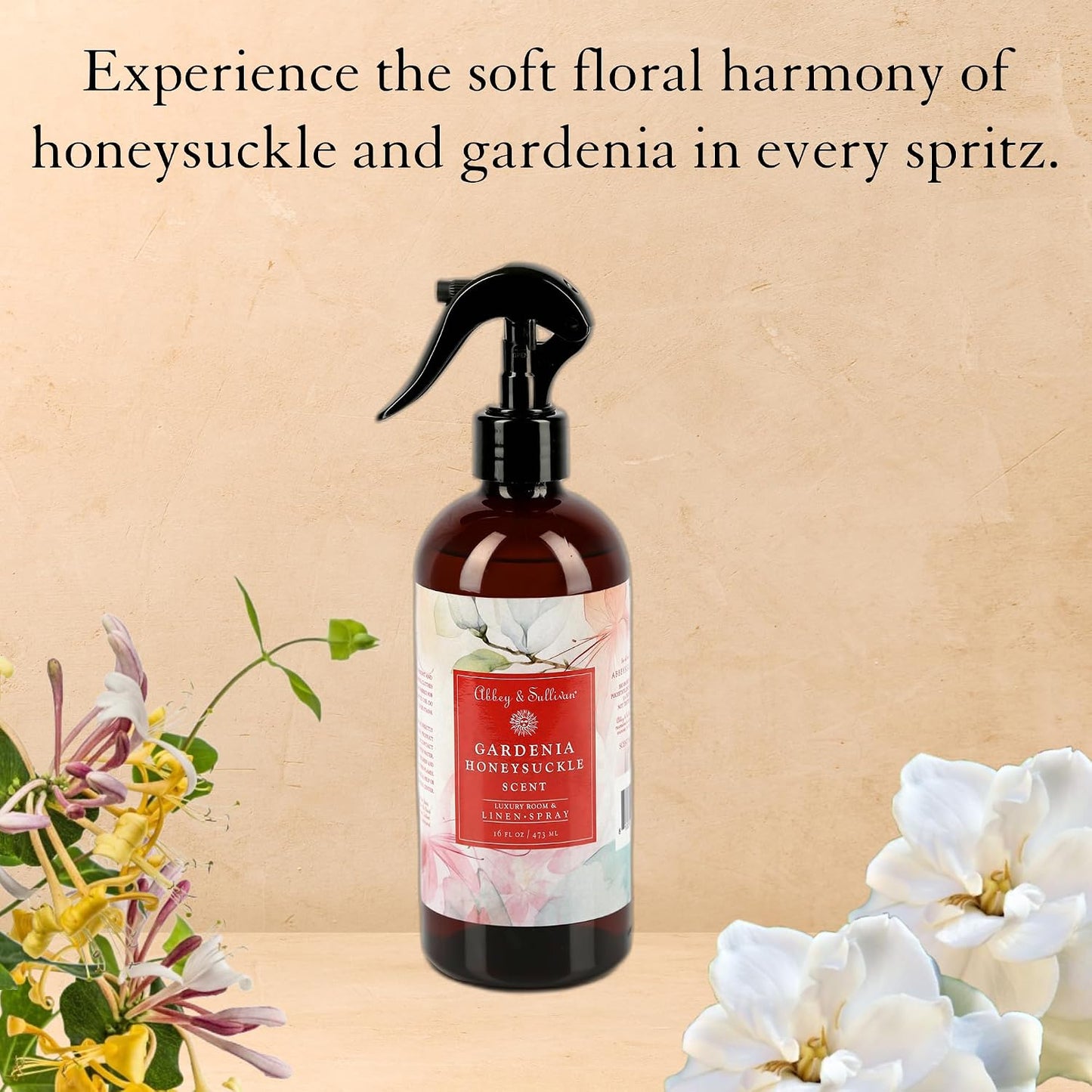 Abbey & Sullivan Linen Spray, Gardenia Honeysuckle, 16 oz