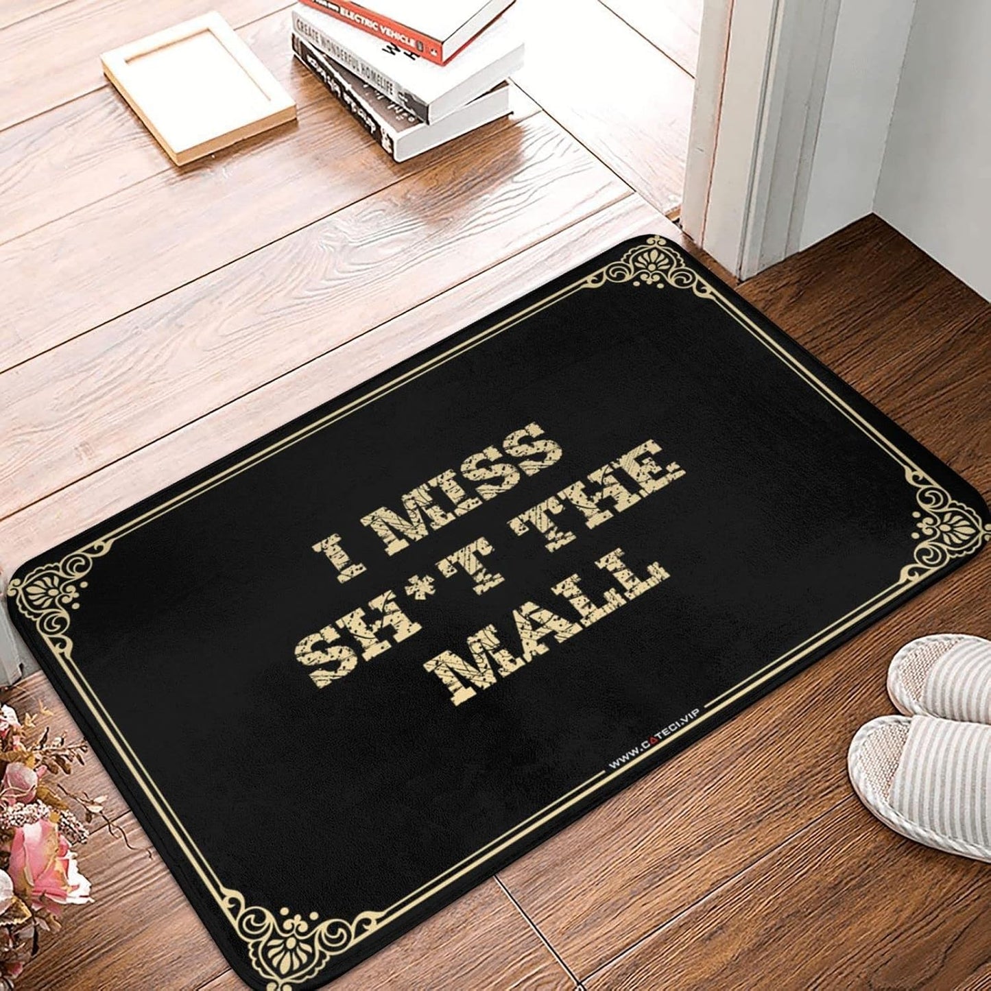 Cute Bath Cooking Floor Mat I Miss Sh*t The Mall - Stand Up Shower | Fluffy/Bubble Bath Mat Tub Spa Massager - Foot for Room Stuff(65X90CM)