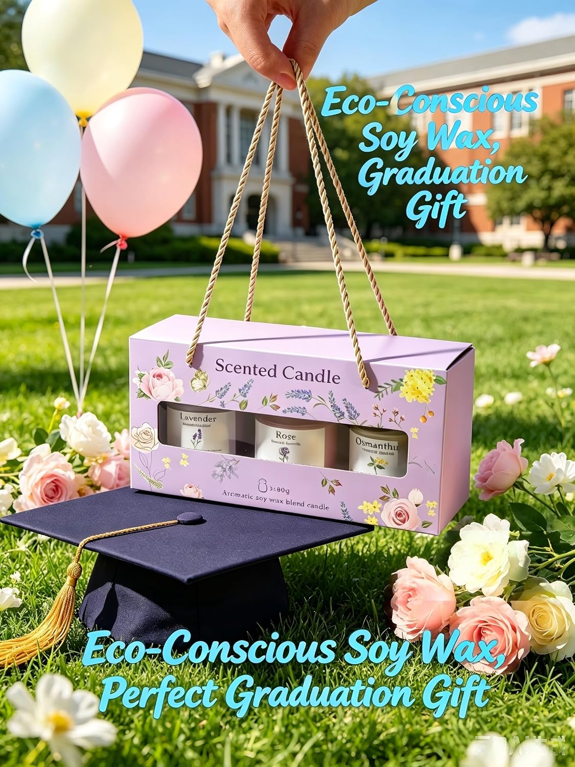2026 Scented Candles for Women, 8.5oz(3x80g),Soy Wax Aromatherapy Candles for Girls Birthday,3 Votive Candles for Stress Relief, Graduation Gift.