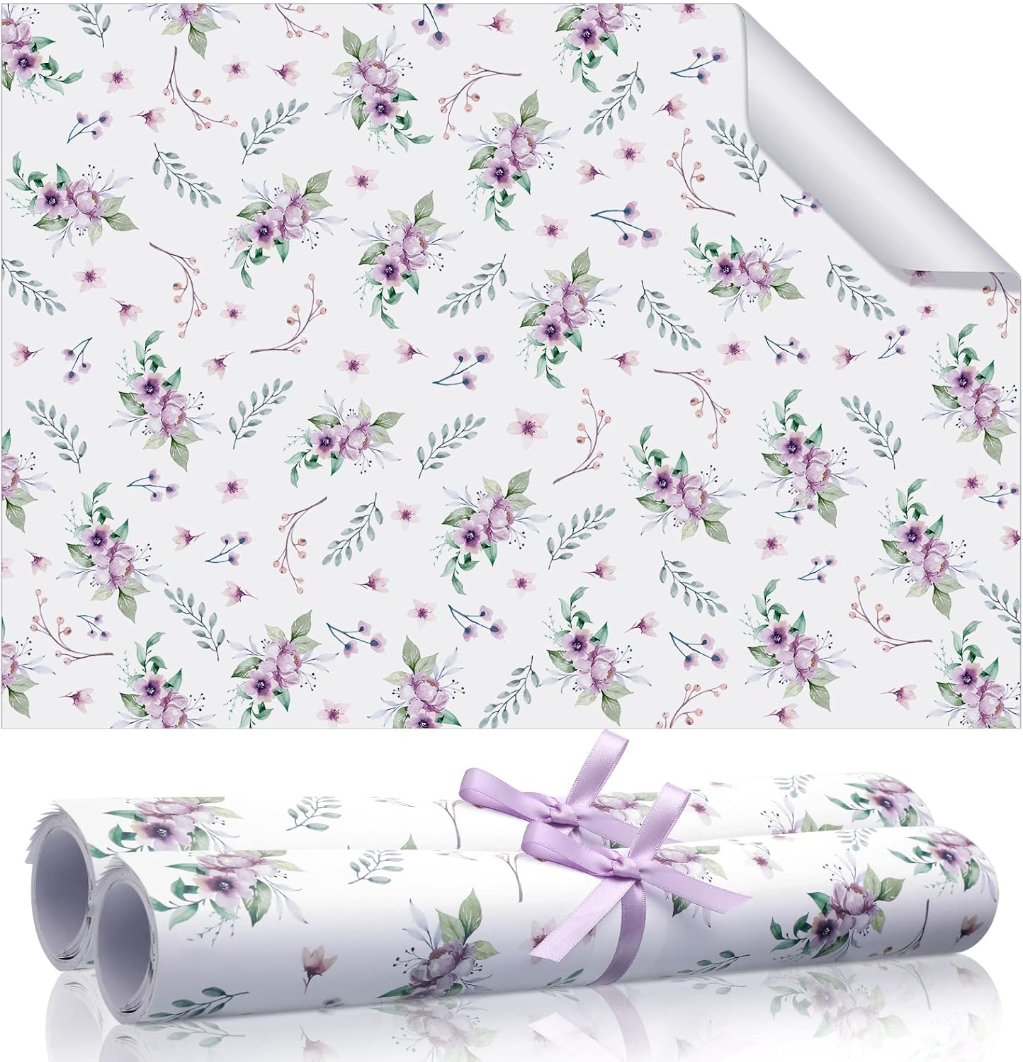 BBTO 10 Sheets Drawer Liners for Dresser, Non Adhesive Scented Drawer Paper Liners, 15.8 x 22 Inch, for Fragrant Home Shelf Closet Bedroom Cabinets(Floral Style)