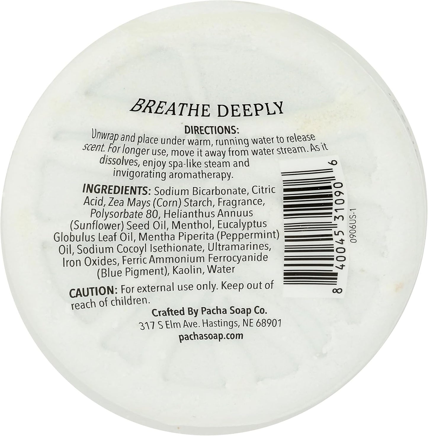 Pacha SOAP Steamer Breathe Shower Steamer 2 Count, 6 OZ