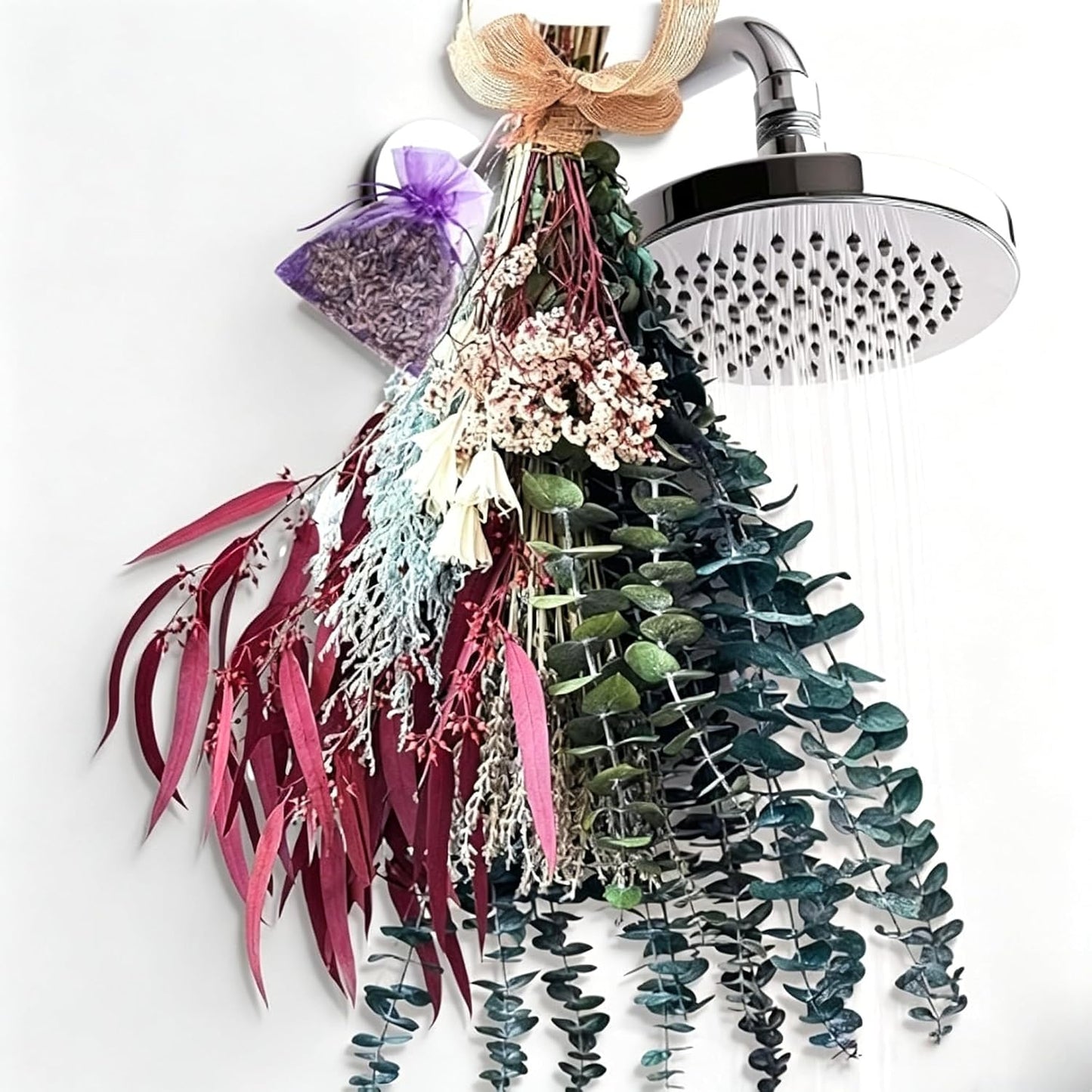 85 Pcs Dried Eucalyptus, Lavender & Sachet Bundle, Aromatherapy Shower
