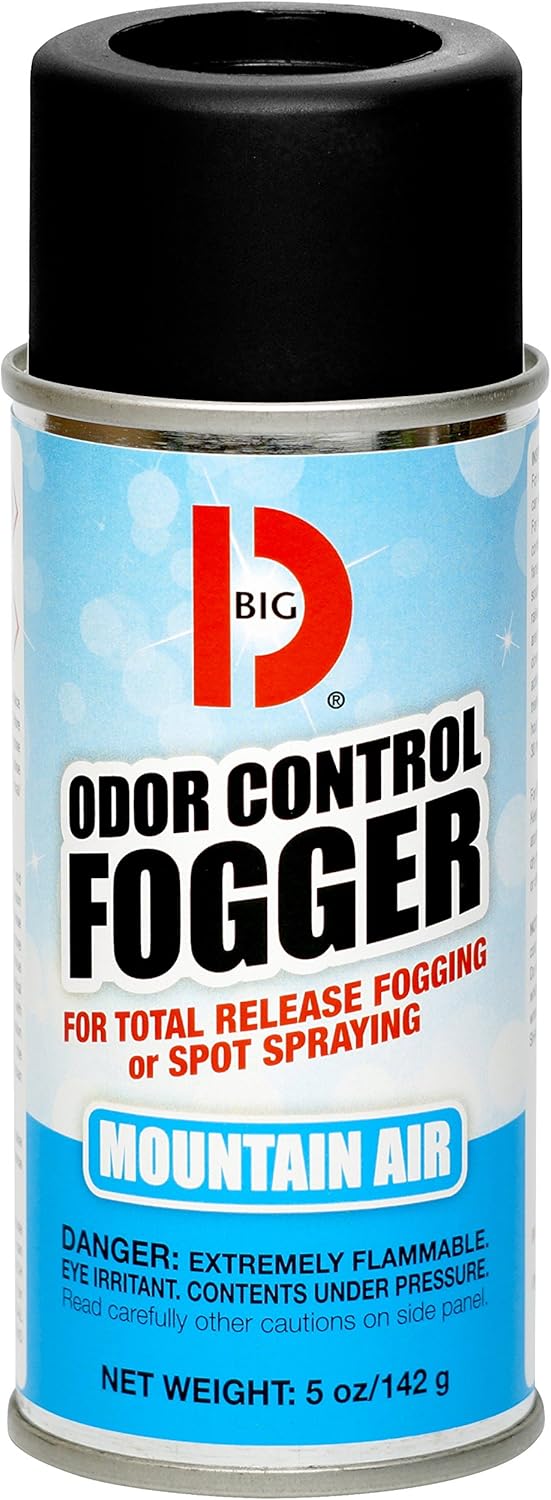 Big D 344 Odor Control Fogger, Mountain Air Fragrance-Kills odors from fire, flood, decomposition, skunk, cigarettes, musty smells-Ideal for use in cars, property management, hotels ,5 oz (Pack of 12)