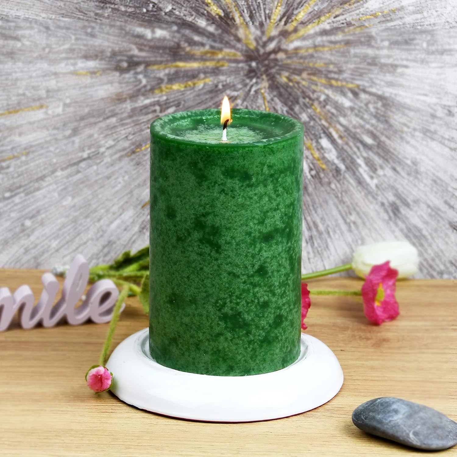 6 Inch Inch Holiday Forest Scented Pillar Candle