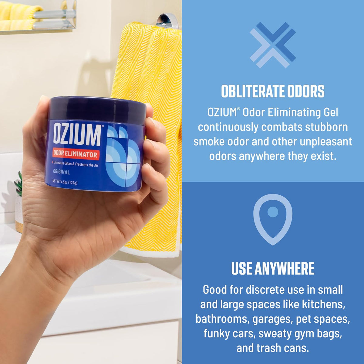 Ozium 8 Oz. Odor Eliminating Gel