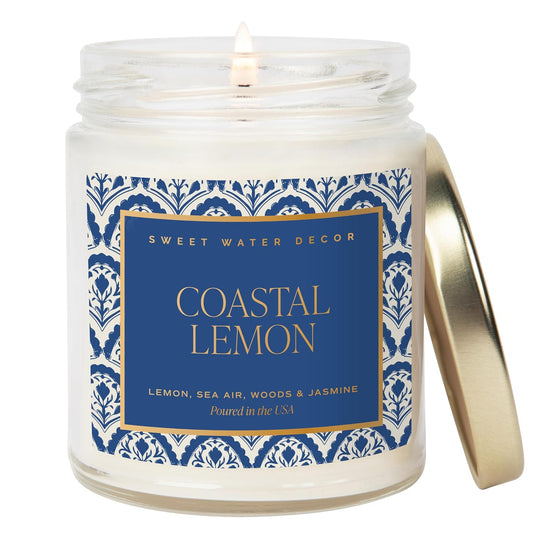 Sweet Water Decor Coastal Lemon Non Toxic Candle