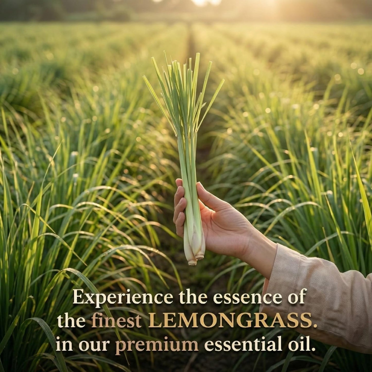 Lemongrass Scent De Lumique Pure Essential Oil, 100% Natural Plant Extract, Amber Glass Bottle with Dropper, 10ml/0.34 Fl Oz
