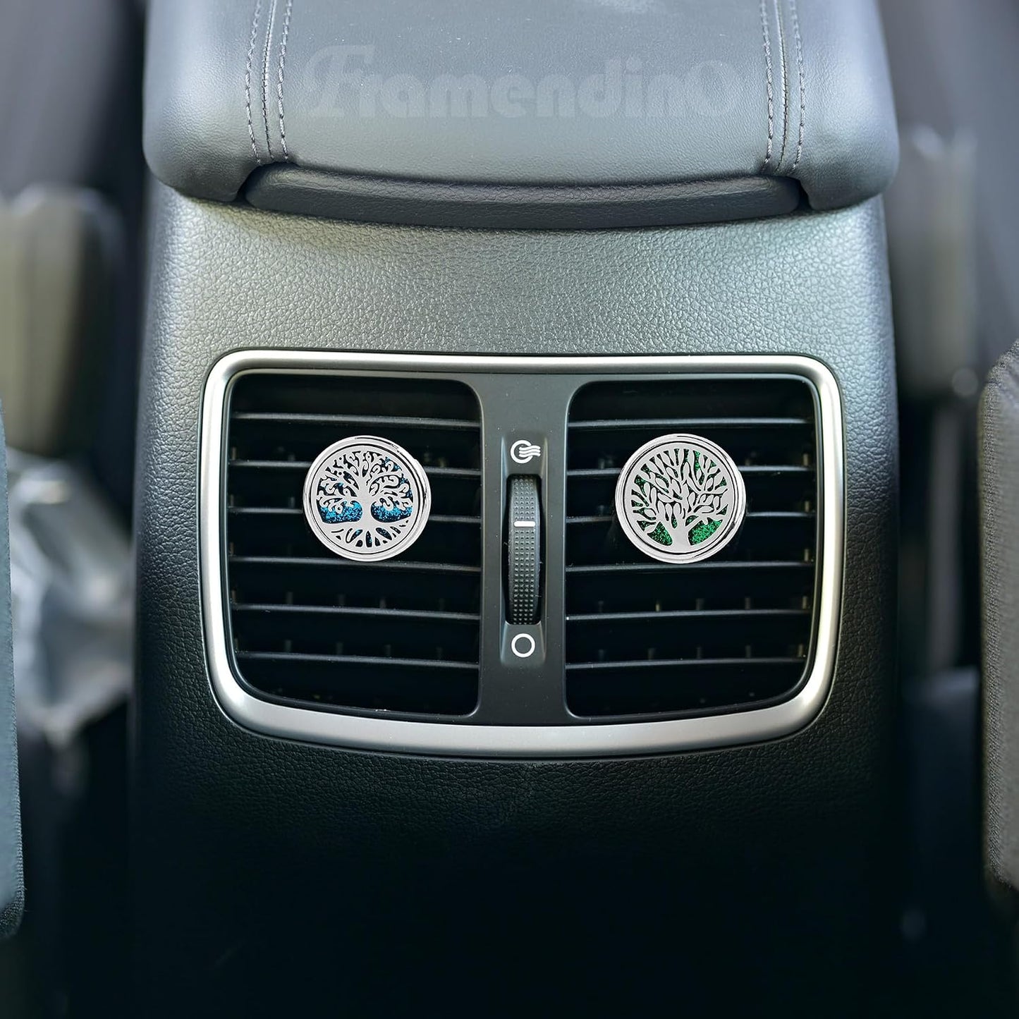 Framendino, 2 Pack 30mm Car Diffuser Vent Clips Life Tree Clip with 20 Shiny Felt Pads Essential Oil Fragrance for and Home