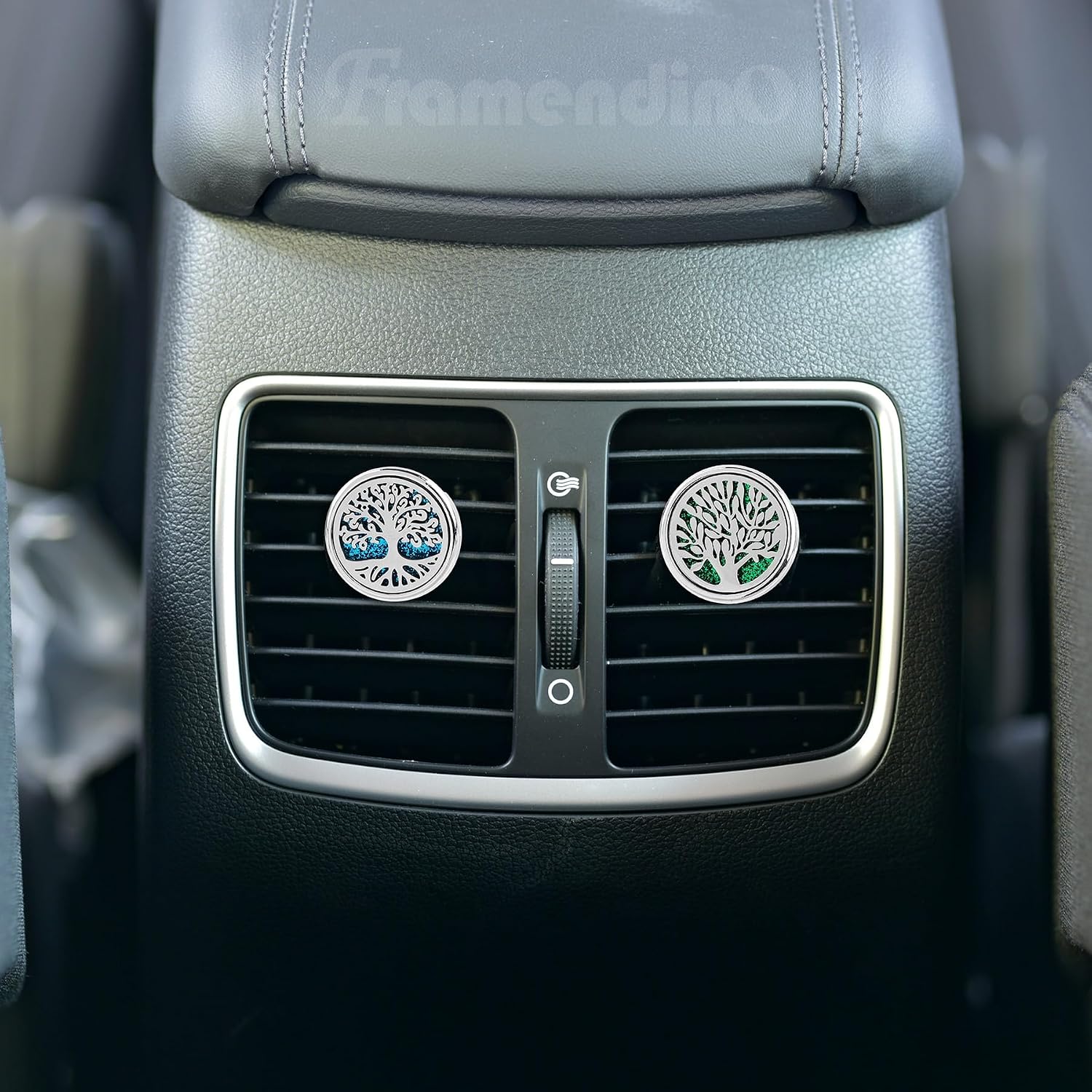 Framendino, 2 Pack 30mm Car Diffuser Vent Clips Life Tree Clip with 20 Shiny Felt Pads Essential Oil Fragrance for and Home