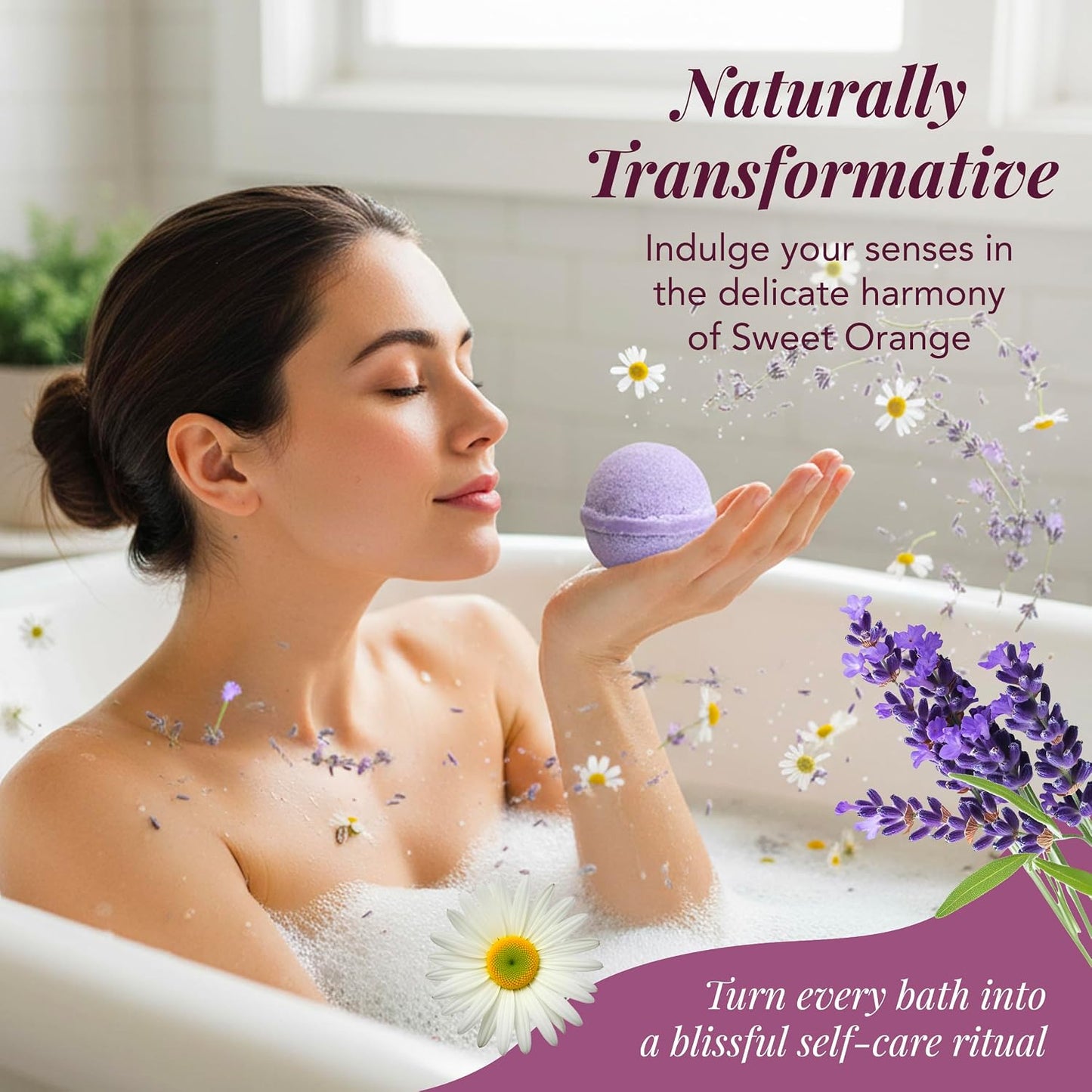Saavy Naturals Bath Bombs – Relaxing Foaming Fizz Bubbles, Organic Bath Bombs for Women and Kids with Jojoba Oil - Gentle for Sensitive Skin - Made in USA - Lavender Chamomile (1 Pack) - 12 oz