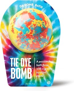 Da Bomb Bath Tie Dye Yellow Bath Bomb, 7oz, Passion Fruit