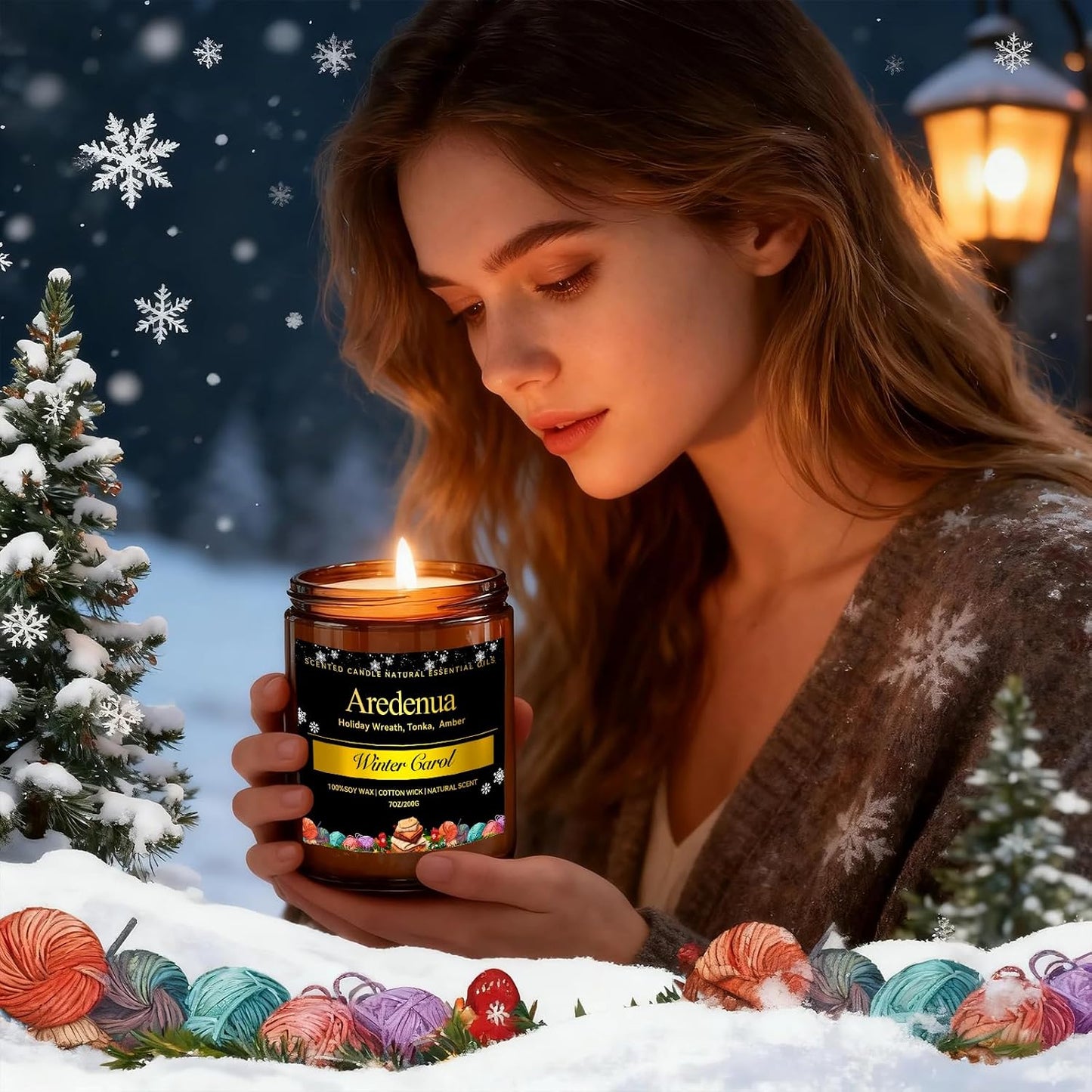 Warm Cashmere Scented Candle – Warm Luxe Cashmere & Soft Vanilla Notes, Cozy Clean Scent, Natural Soy Wax Candles, Long Lasting Candle for Home & Relaxation - 7oz Aromatherapy Candles