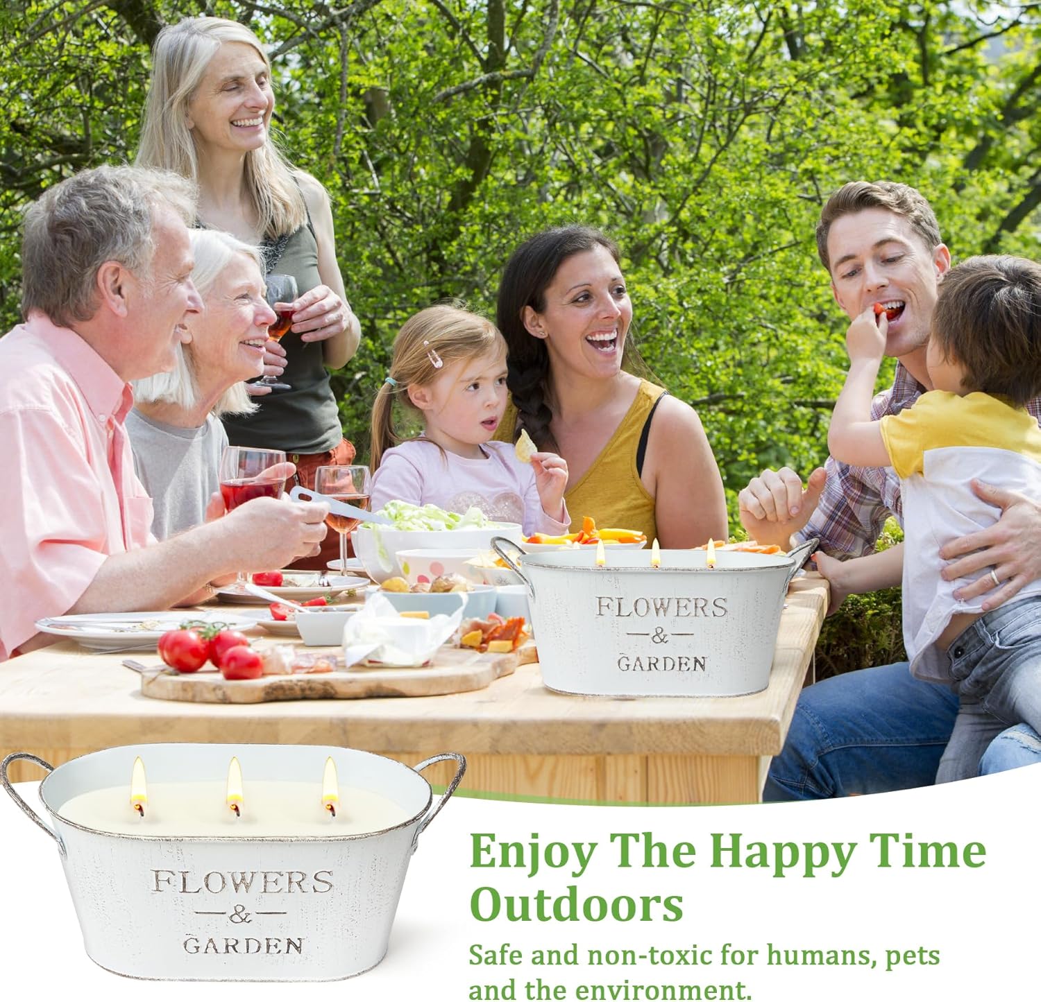 Citronella Candles Outdoor, 30oz Large Citronella Candles for Patio Yard Home, 3-Wick Natural Soy Wax Lemongrass Scented Candle, 150 Hours Long Lasting Burning Candle for Garden Balcony Camping