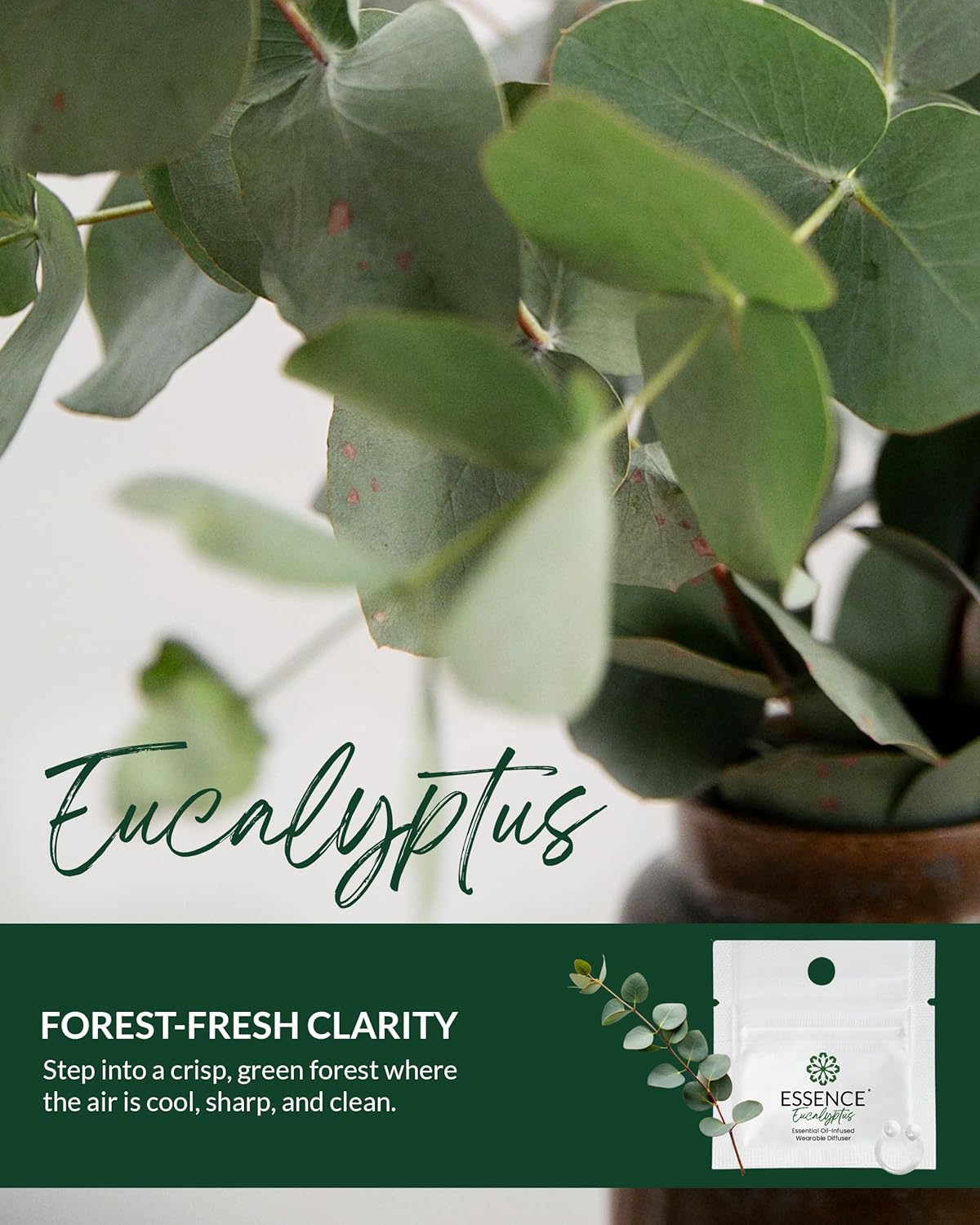 HONÉ Essence Wearable Aromatherapy Nasal Diffuser – Eucalyptus Essential Oil Nose Ring Silicone Inhaler for Stress & Mood Support - Made in USA & Travel-Friendly