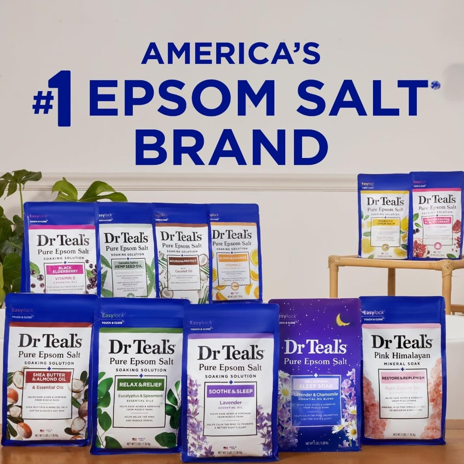 Dr Teal's Limited Edition Strawberry Serenade Pure Epsom Salt and Foaming Bath Set with Basil & Orange