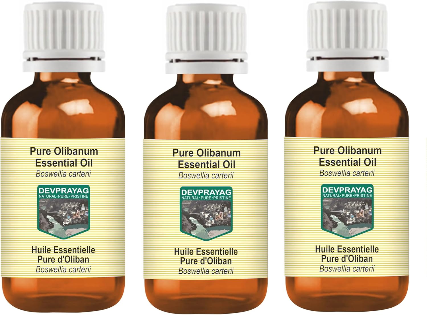 Pure Olibanum Essential Oil (Boswellia carterii) Steam Distilled (Pack of Three) 100ml X 3 (10 oz)