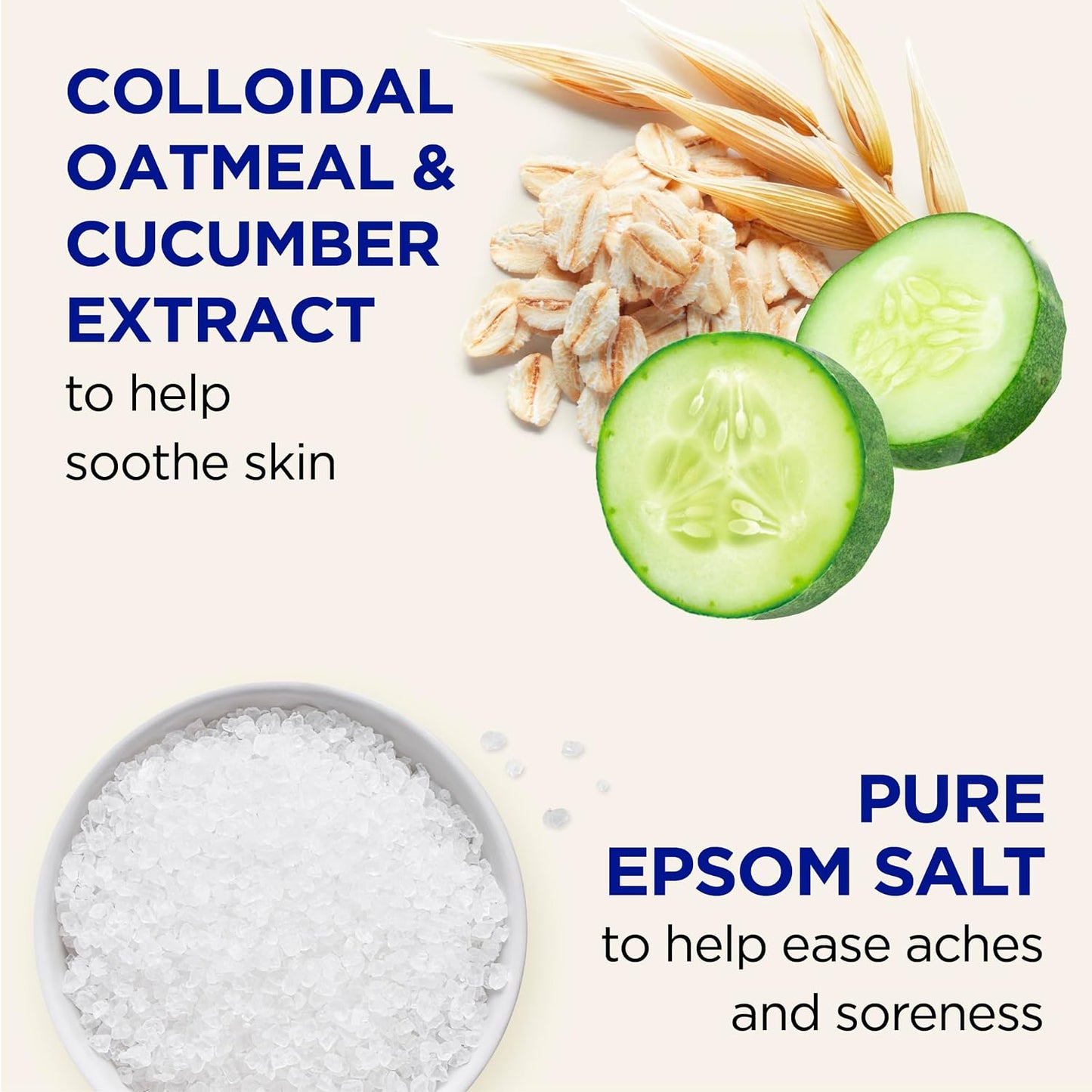 Dr Teal's Epsom Salt Magnesium Soak, Sensitive Skin with Colloidal Oatmeal & Cucumber Extract, 3 lbs (Pack of 2)
