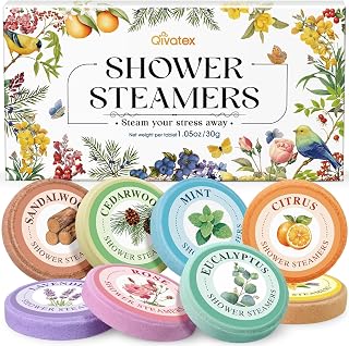 Shower Steamers Aromatherapy, Long Lasting Essential Oil Spa, Women Gift | Self Care & Spa Gifts for Women, Mom, Wife, Teen for Daily Relaxation, Ideal Christmas Stocking Stuffers, White Elephant Gift