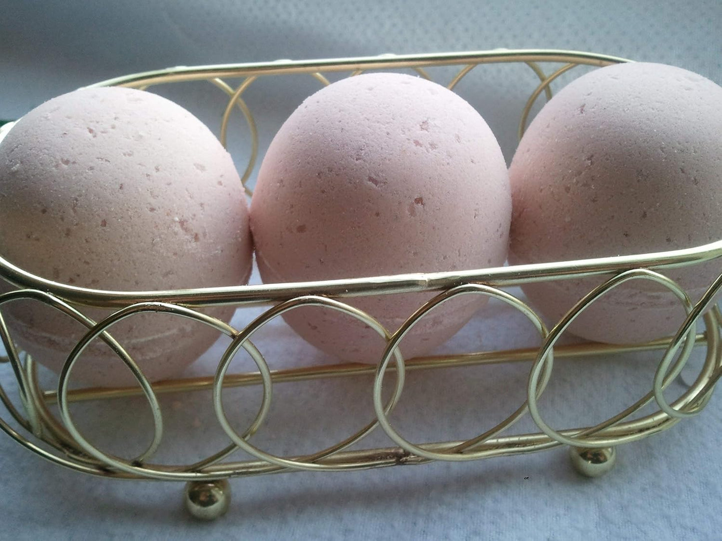 3 White Tea and Ginger Luxury Bath Bombs, Large 5 oz Each, Handmade with Shea, Mango & Cocoa Butter, Ultra Moisturizing, Great for Dry Skin, All Skin Types, Individually Wrapped in Clear Cello Bag.