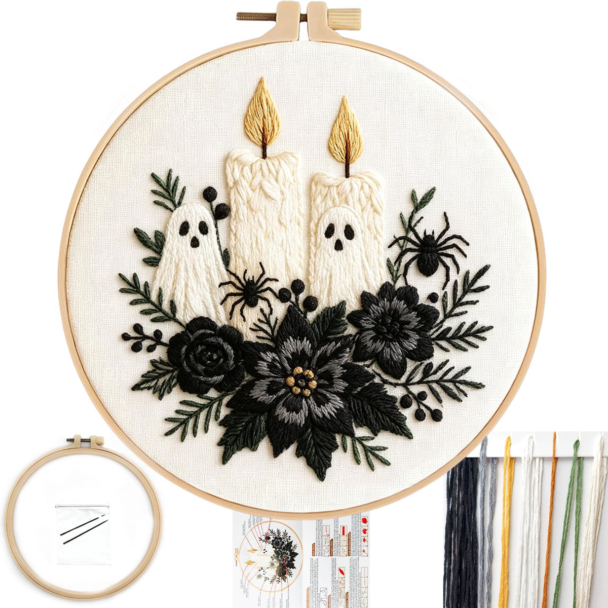 FONNUY Halloween Embroidery Kits for Beginners