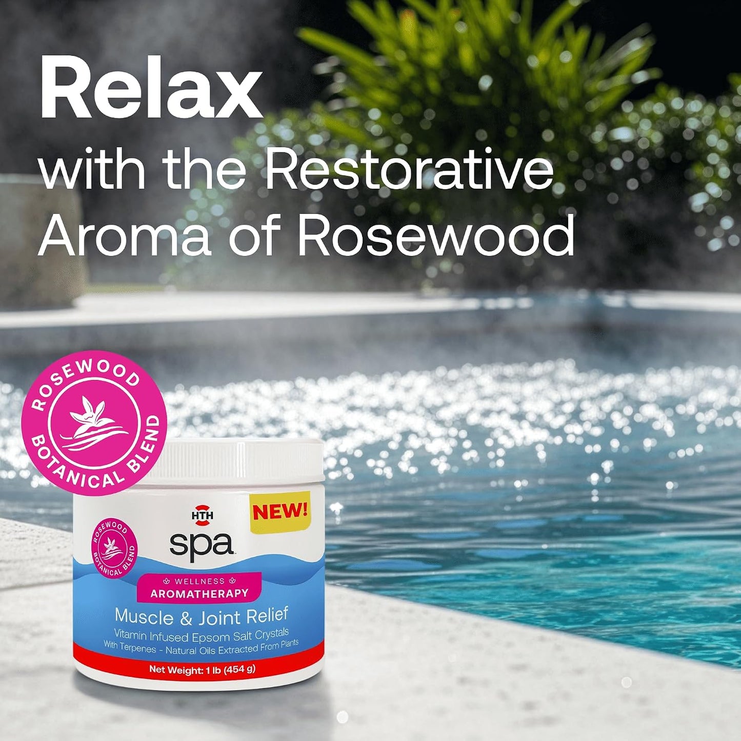 HTH Spa 86001 Wellness Aromatherapy Muscle & Joint Relief for Spas & Hot Tubs, 1lb
