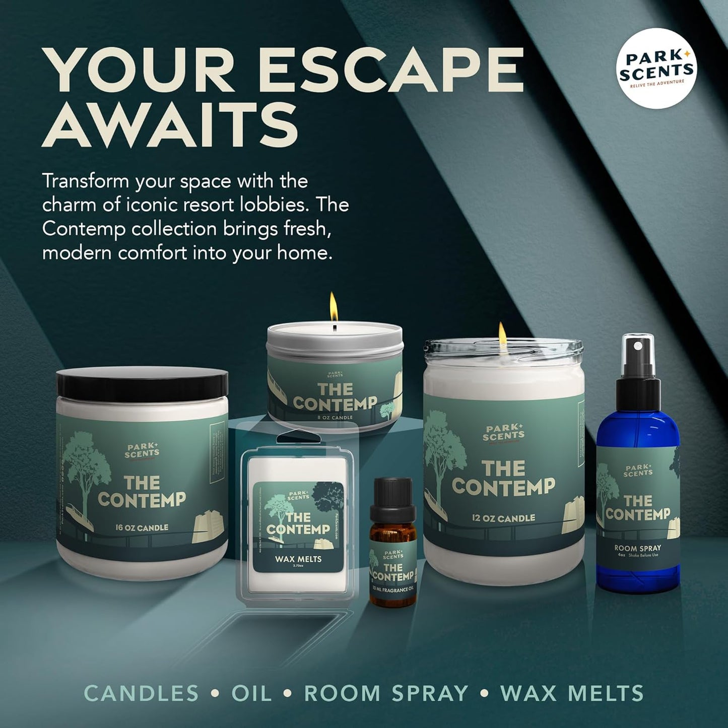 Park Scents The Contemp – Theme Park Resort Hotel Fragrance Oil – Clover, Aloe and Jasmine – Luxury Scented Essential Oils for Diffusers, Home, Aromatherapy, Gifts for Women, Sister, Hostess (10ml)