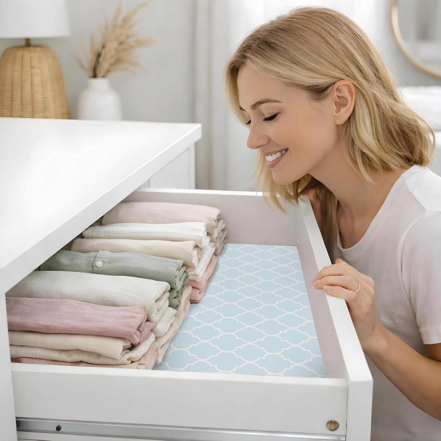Scented Drawer Liners for Dresser – 6 Large Non Adhesive Dresser Drawer Liner Sheets, 19.5 x 14 in, Drawer Liners for Kitchen Cabinets & Closet Shelves, Cabinet Liner & Shelf Paper (English Lavender)