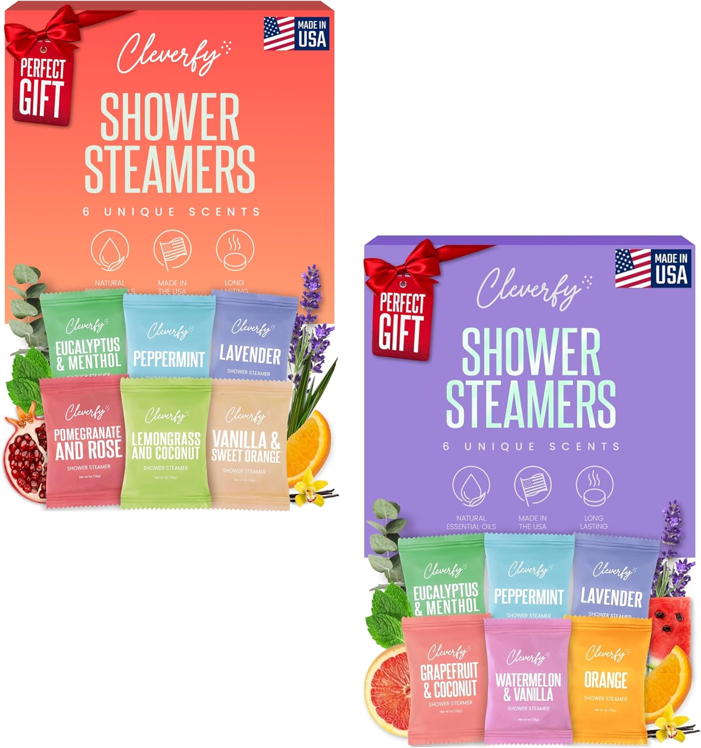 Cleverfy Shower Steamers Aromatherapy for Women and Men – 6 x 2 Pack