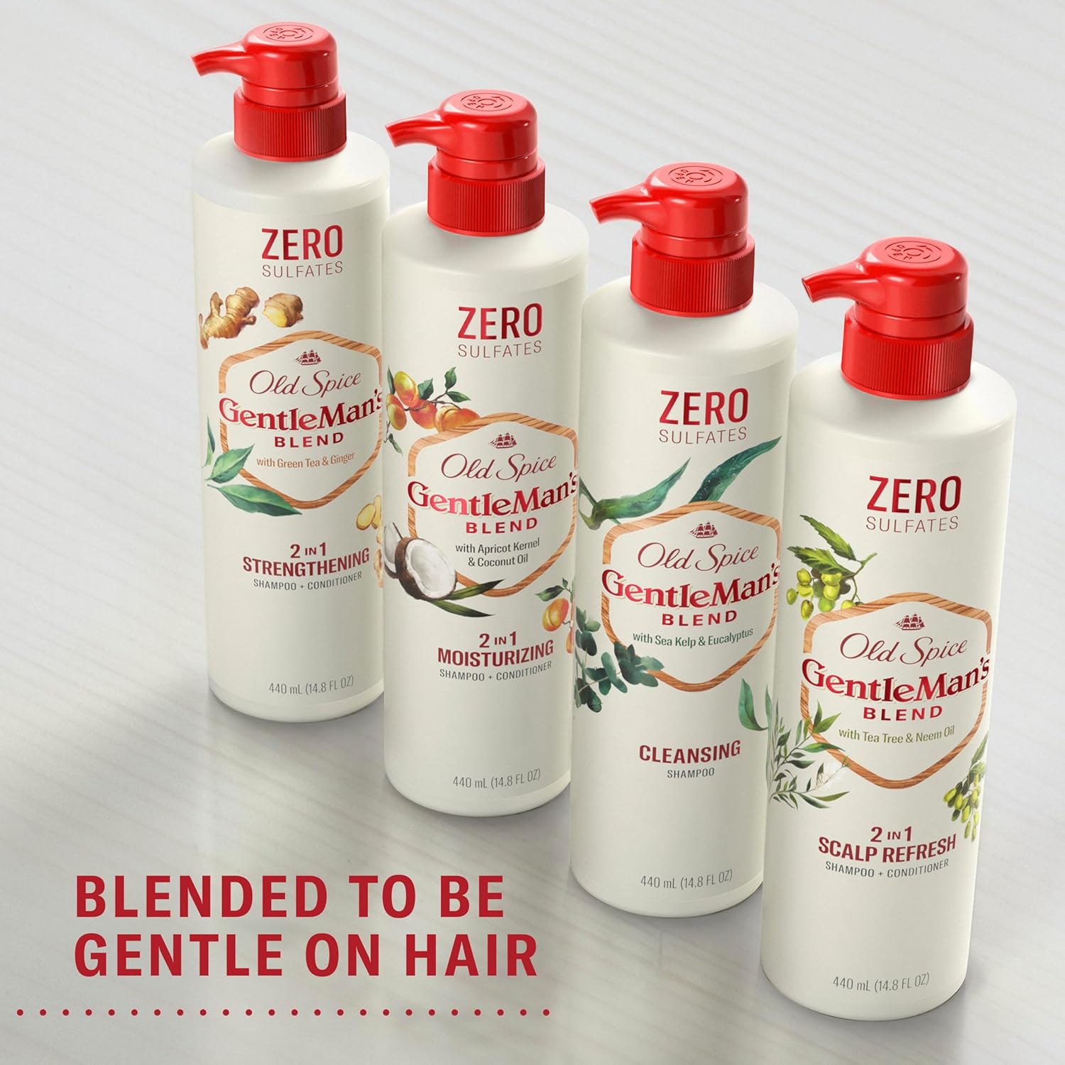 Old Spice Gentleman’s Blend with Apricot Kernel & Coconut Oil, 2-in-1 Moisturizing Shampoo and Conditioner, 14.8 fl oz
