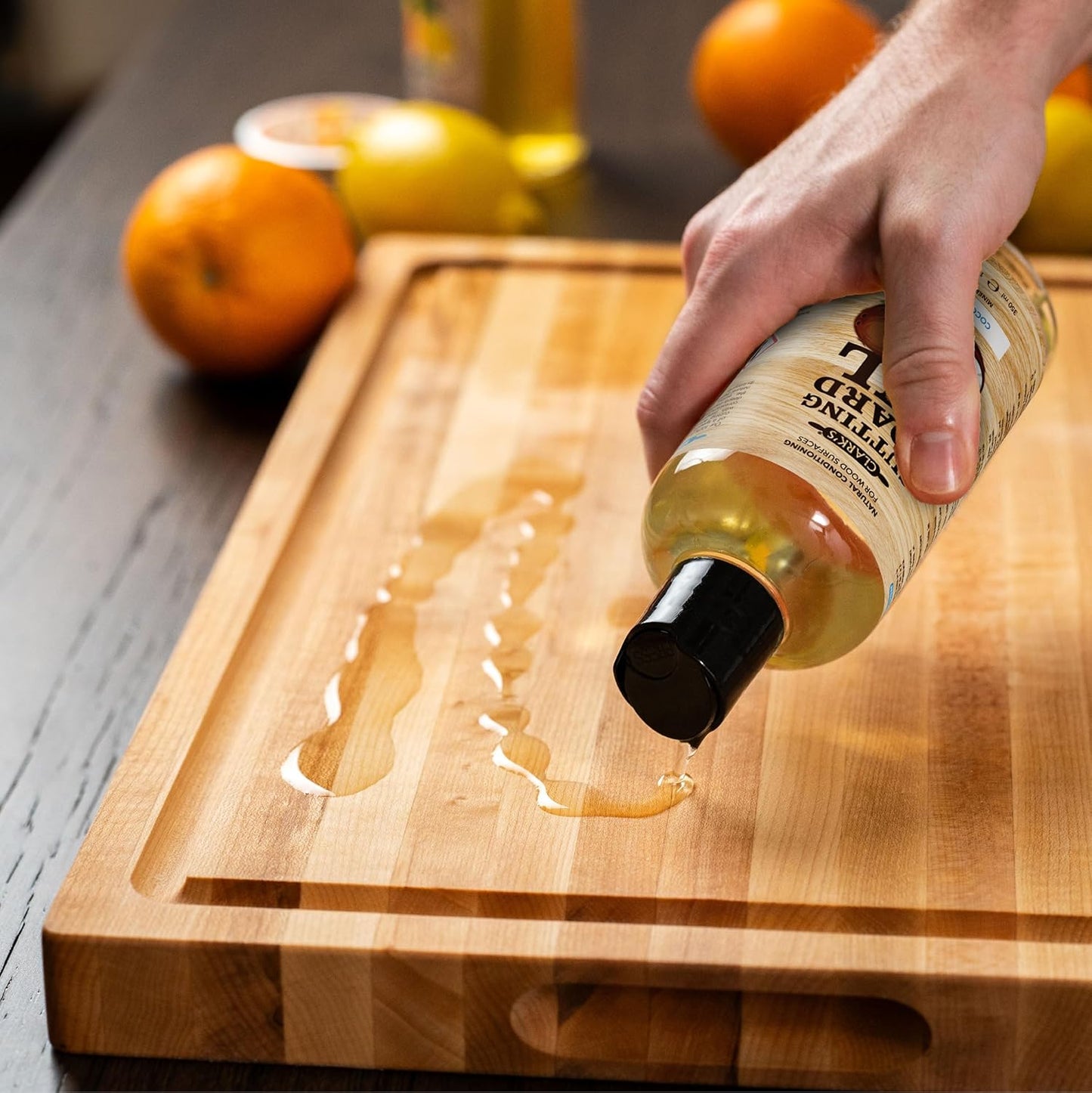 CLARK'S Cutting Board Oil - Coconut Extract Oil for Cutting Board - Made with Fractionated Coconut Oil for Kitchen Countertops, Butcher Blocks, Wooden Bowls and Utensils