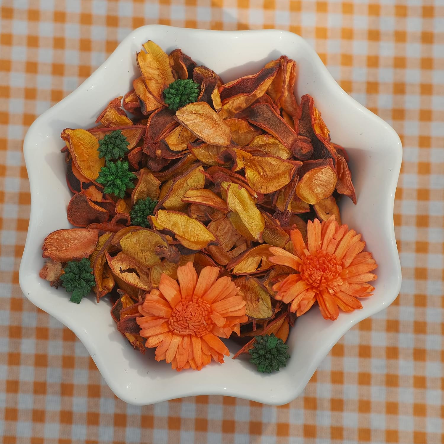 Potpourri Bags, Citrus Orange Scented Potpourri Bowl Filler, Decorative Dried Flower,Vase Filler,Home Fragrance Sachet,Gift-Mini