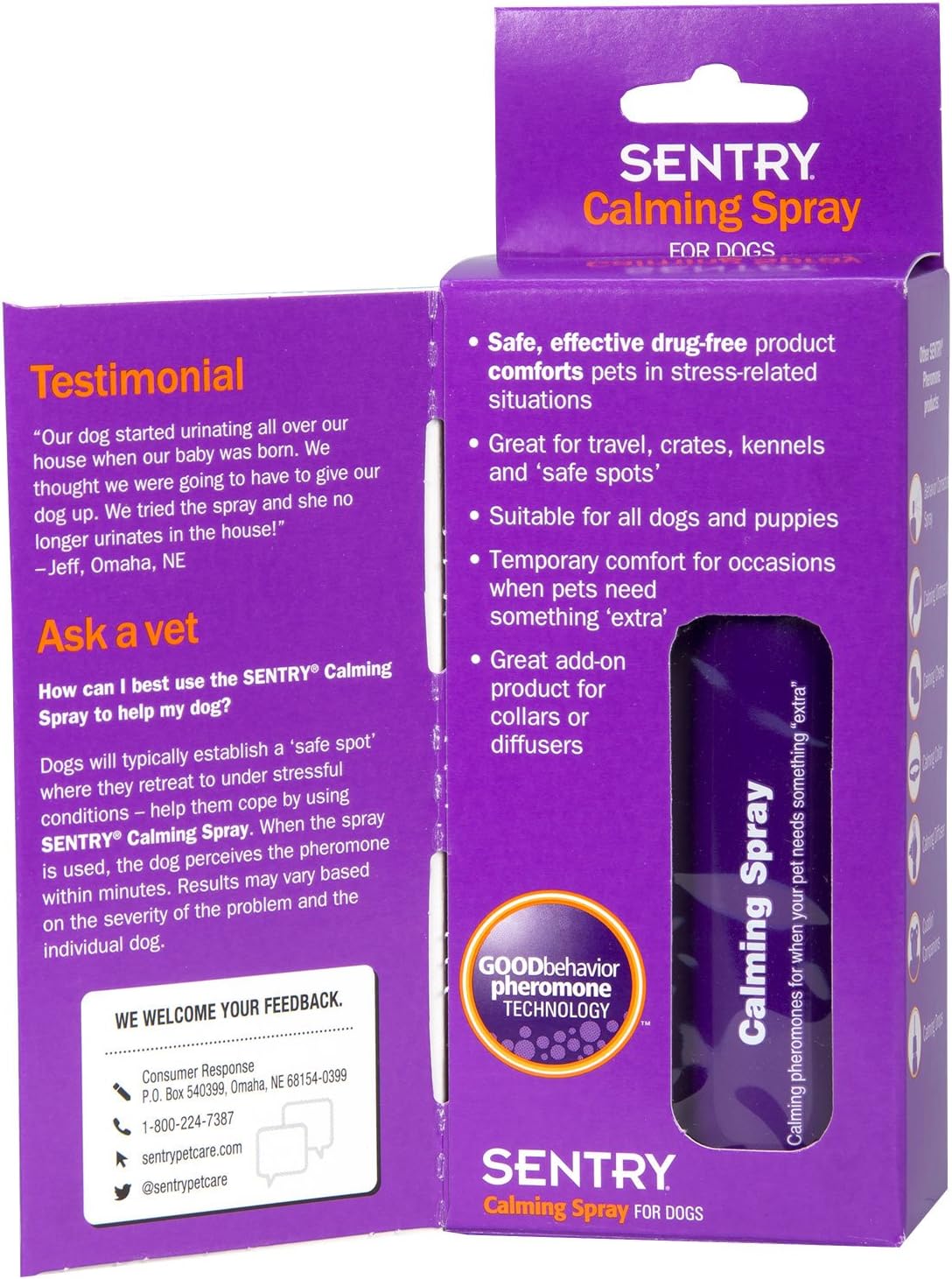 Sentry Calming Spray for Dogs, 1-Ounce