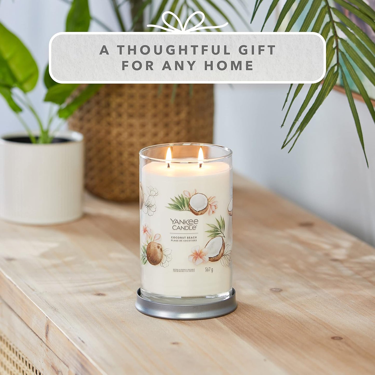 Yankee Candle Signature Scented Candle | Coconut Beach Large Tumbler Candle with Double Wicks | Soy Wax Blend Long Burning Candle | Perfect Gifts for Women