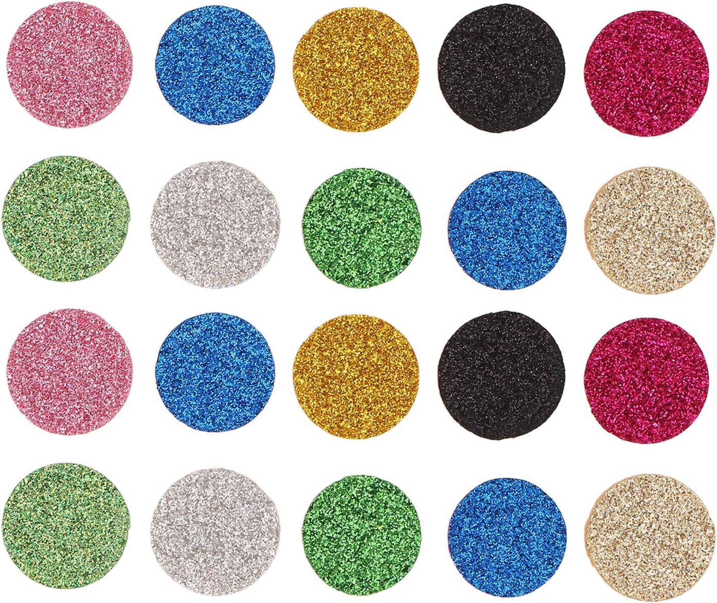 Essential Oil Diffuser Refill Pad 20pcs Washable Reusable Felt Pads for Aromatherapy Necklace Bracelet 0.8 Inch Diameter Multi Color Set